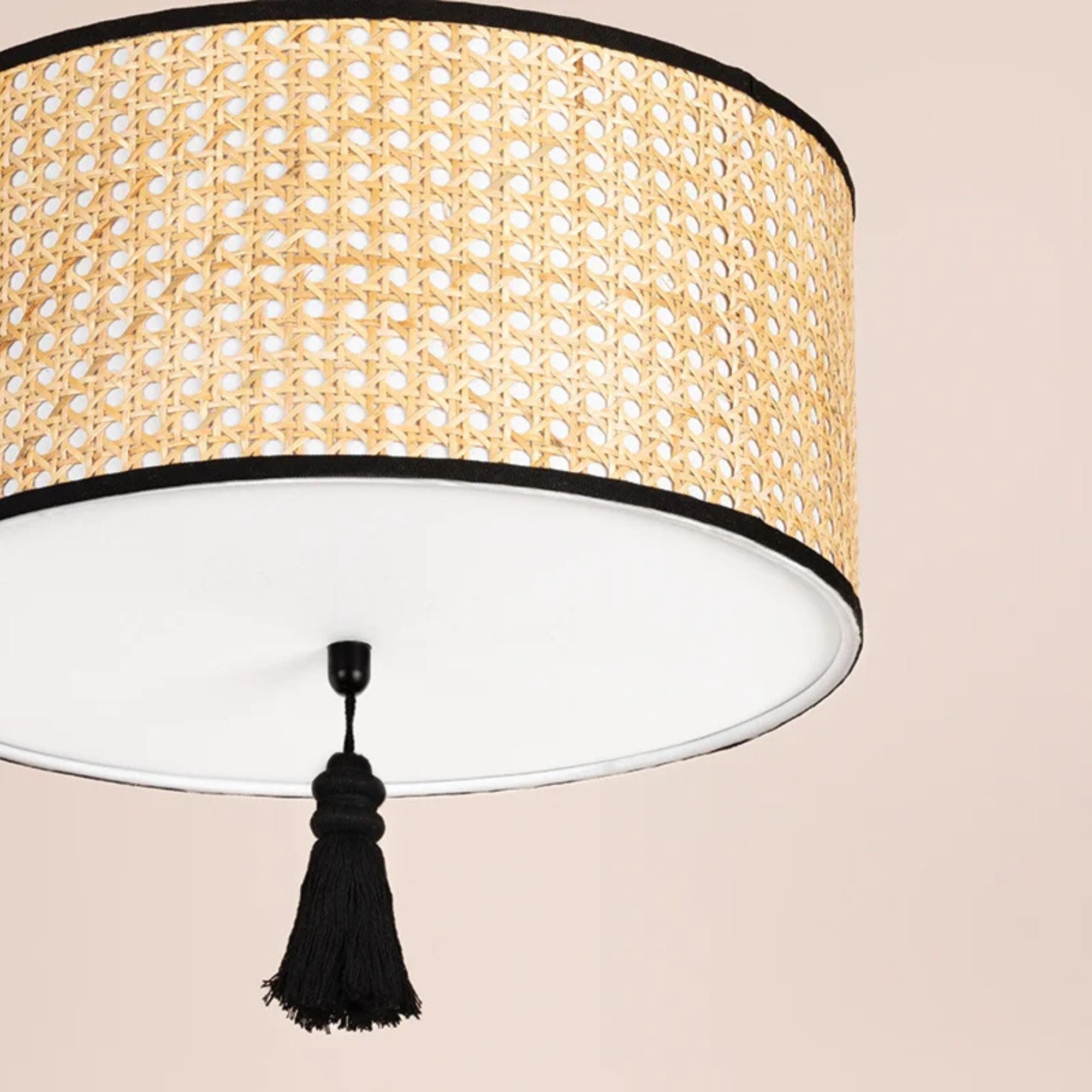 Dolores 15" 2-Light Flush Mount, Soft Black Finish