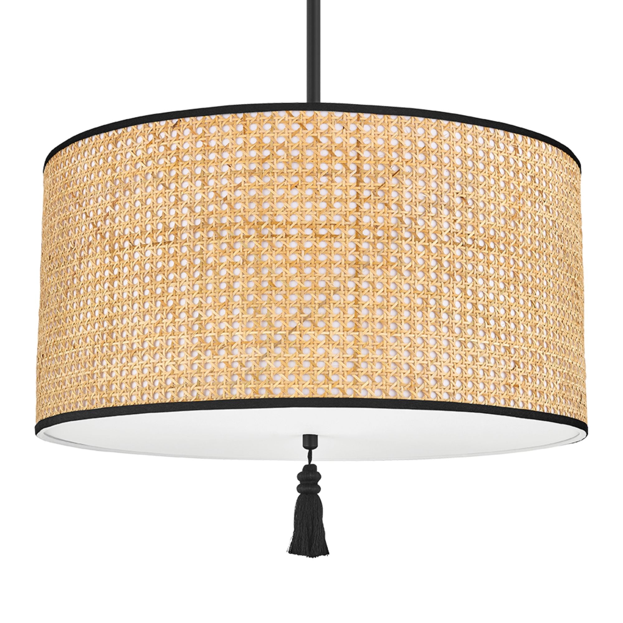 Dolores 49" 3-Light Pendant, Soft Black Finish