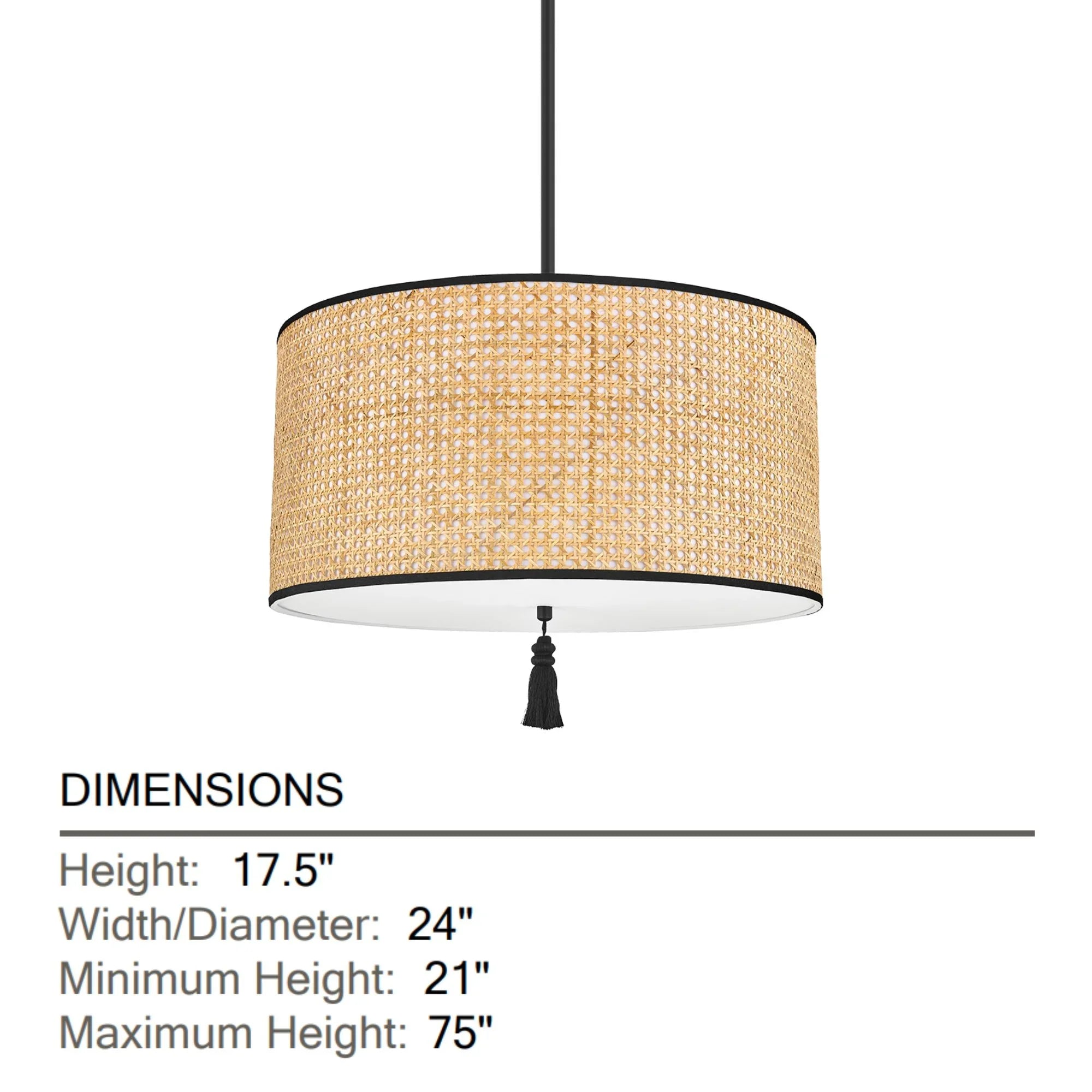 Mitzi - Dolores 49" 3-Light Pendant, Soft Black Finish | Bees Lighting