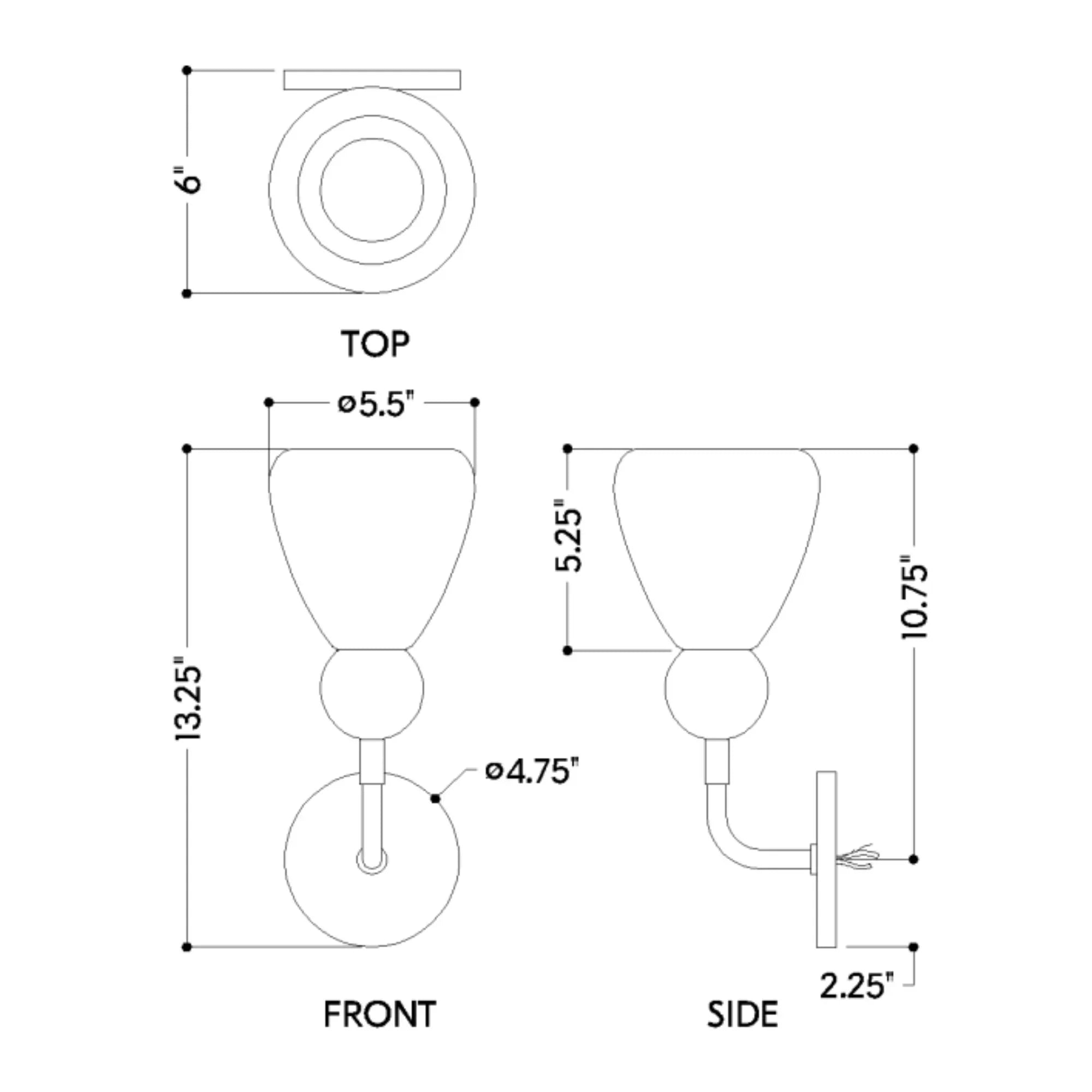 Doreen 13" Wall Sconce, Aged Brass/Soft Peignoir Finish