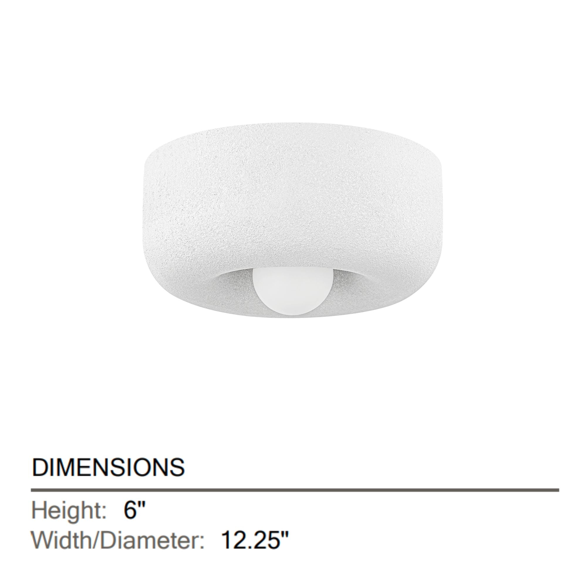 Doris 21" Flush Mount, Aged Brass/Textured White Finish