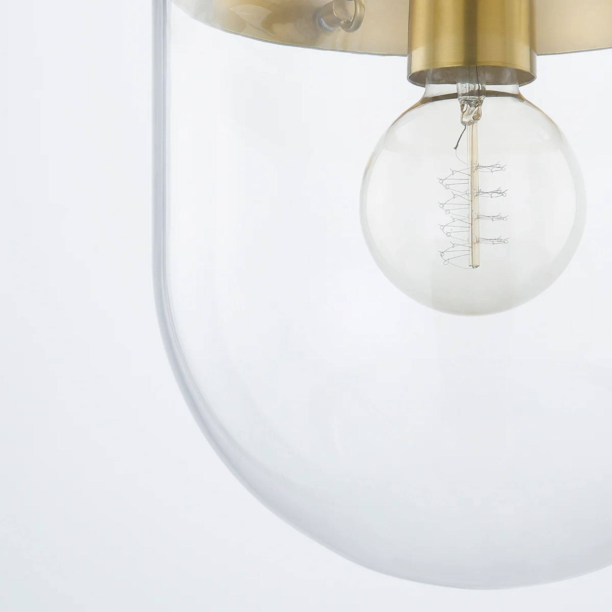 Dunbar 18" Semi Flush Mount, Aged Brass Finish