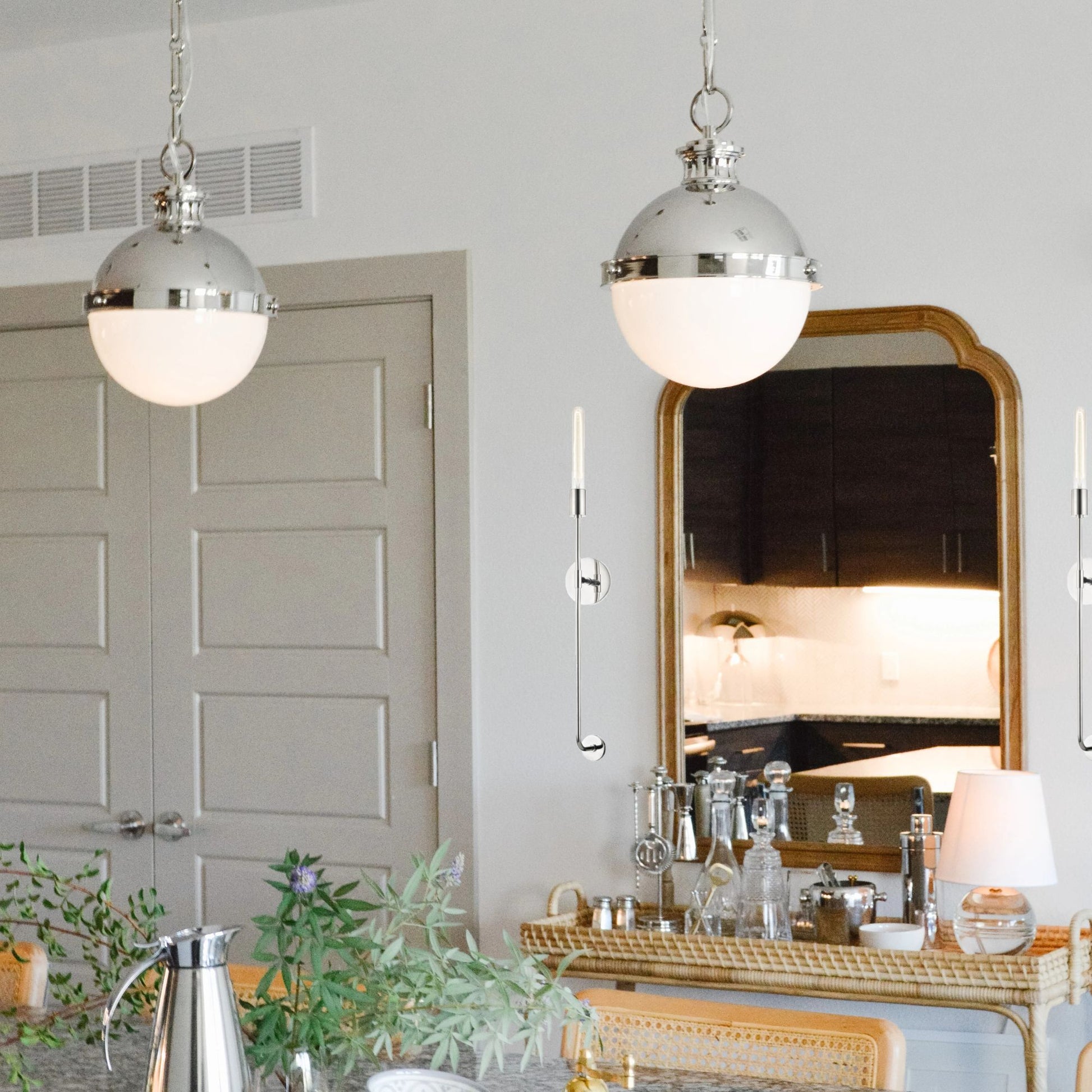 Mitzi - Dylan 35" Wall Sconce, Polished Nickel Finish | Bees Lighting