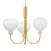 Estelle 24" 3-Light Chandelier, Aged Brass Finish