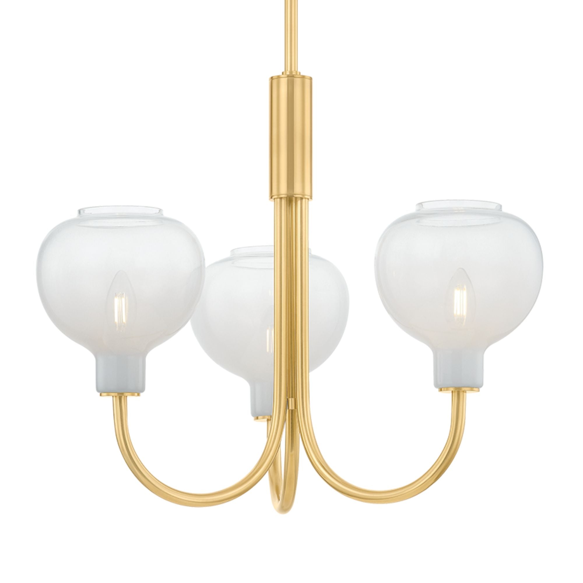 Estelle 24" 3-Light Chandelier, Aged Brass Finish