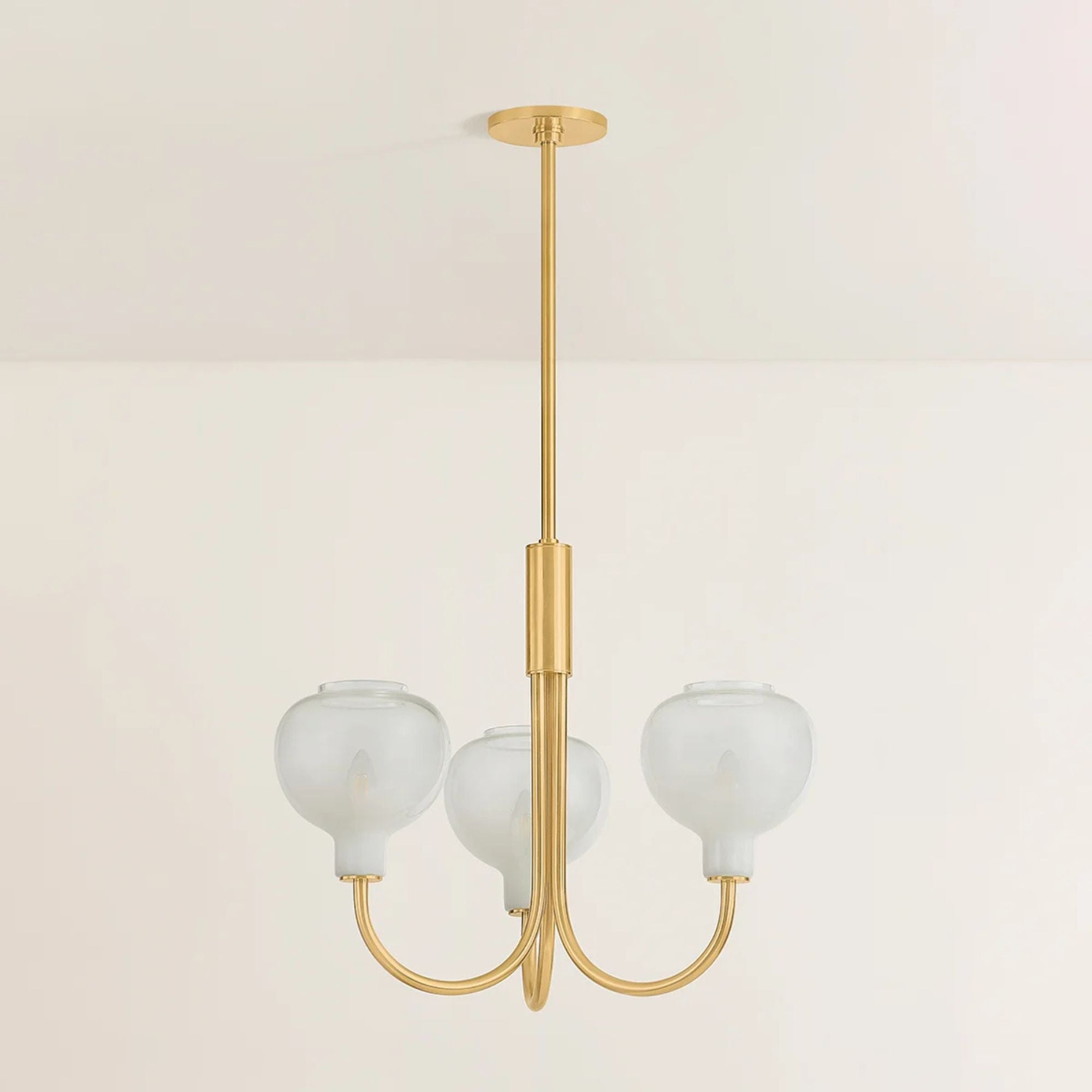 Estelle 24" 3-Light Chandelier, Aged Brass Finish