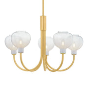 Estelle 32" 5-Light Chandelier, Aged Brass Finish