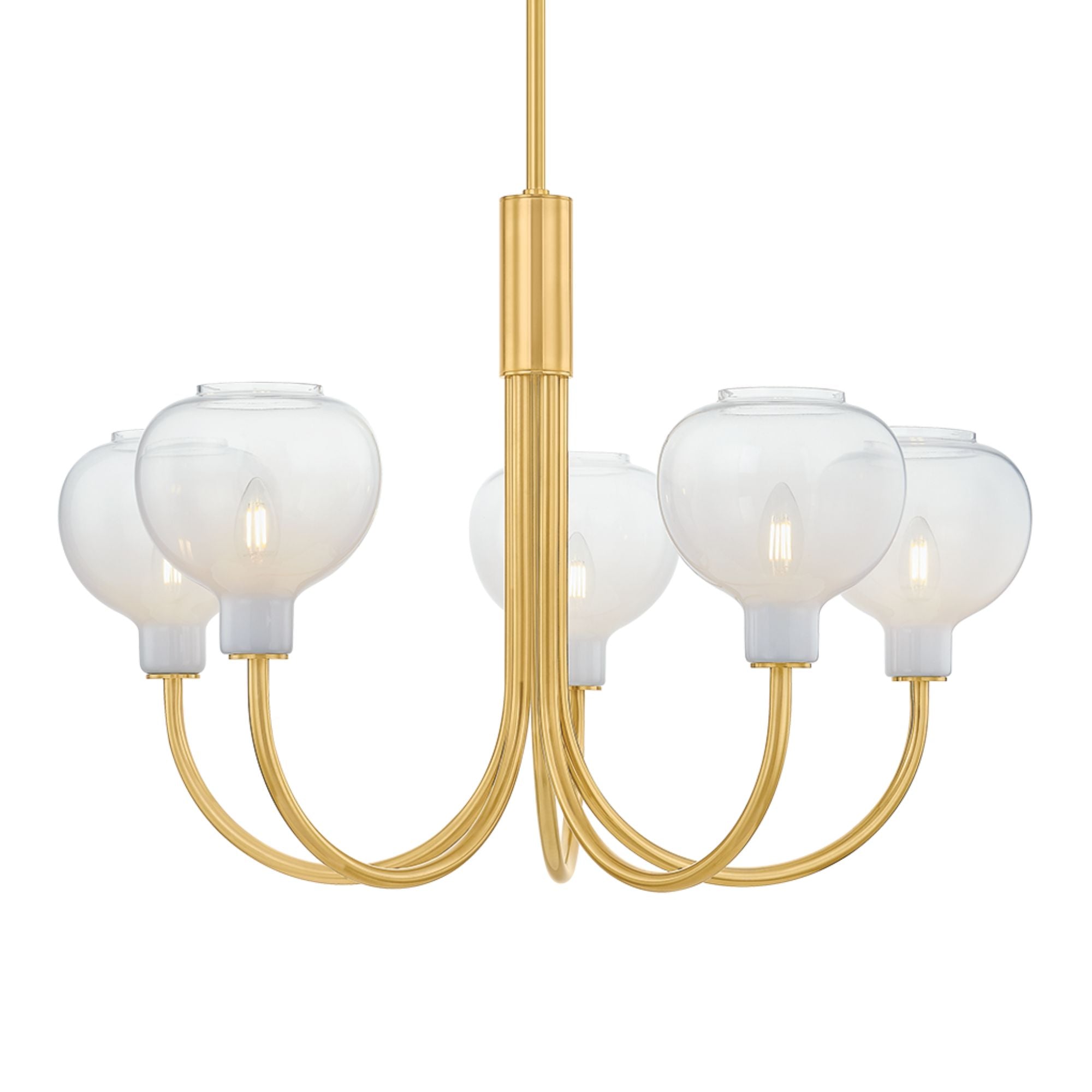 Estelle 32" 5-Light Chandelier, Aged Brass Finish