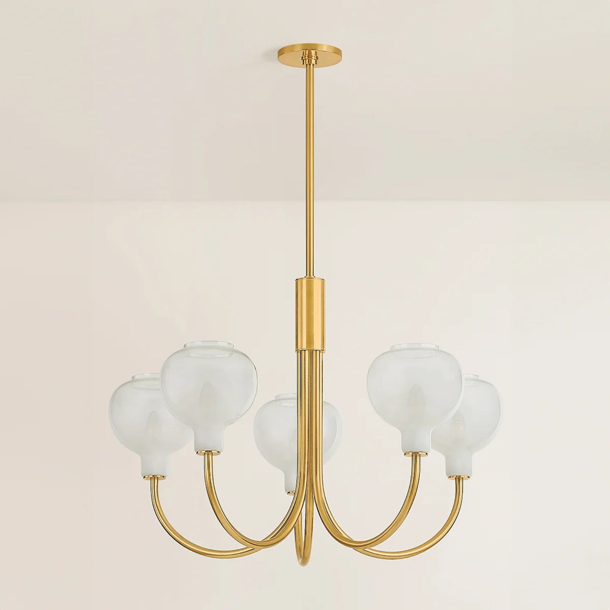 Estelle 32" 5-Light Chandelier, Aged Brass Finish