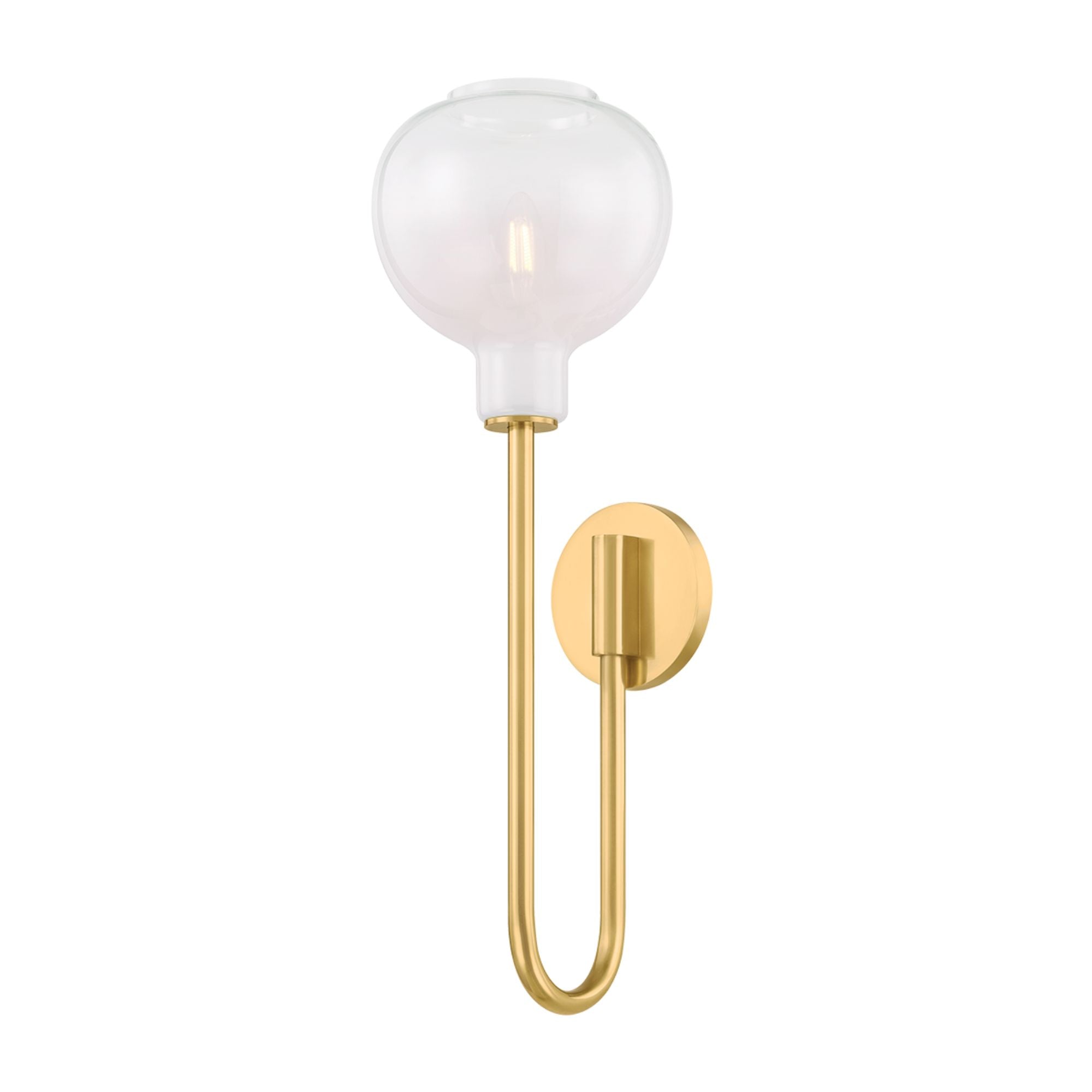 Estelle 22" Wall Sconce, Aged Brass Finish