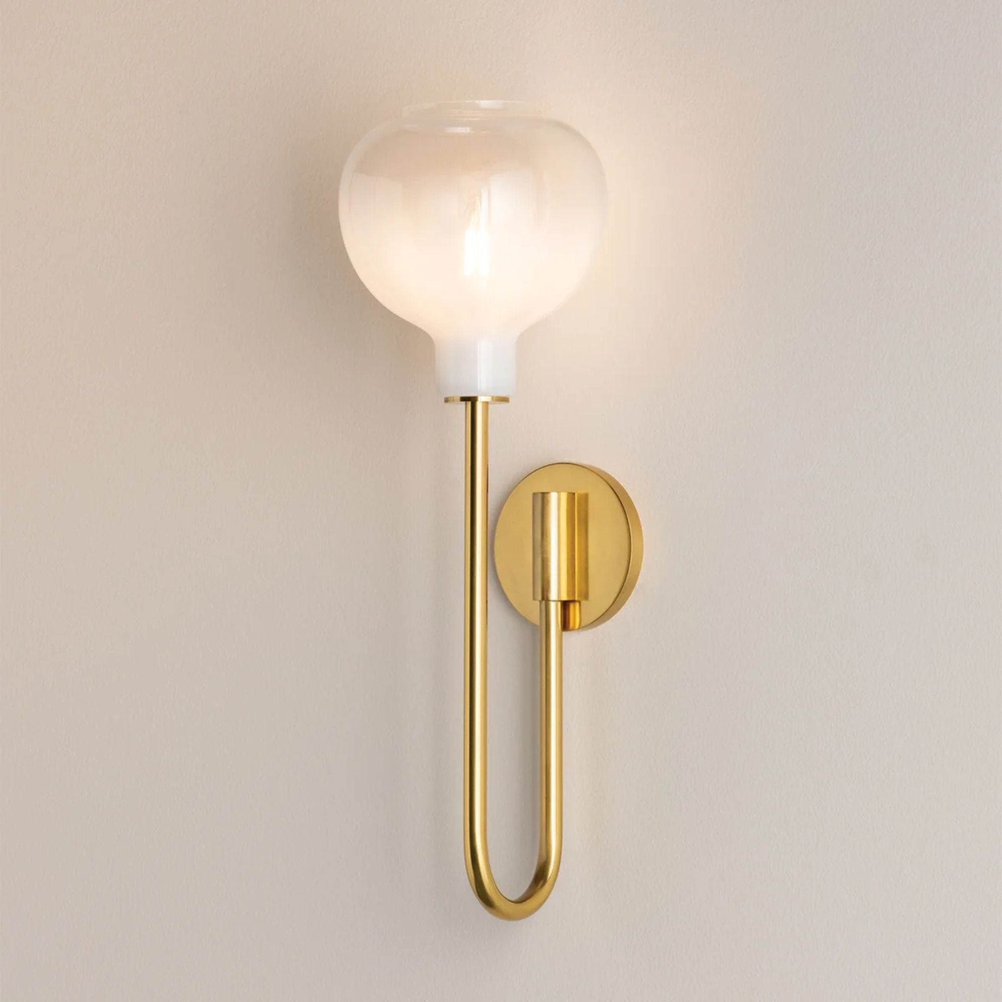 Estelle 22" Wall Sconce, Aged Brass Finish
