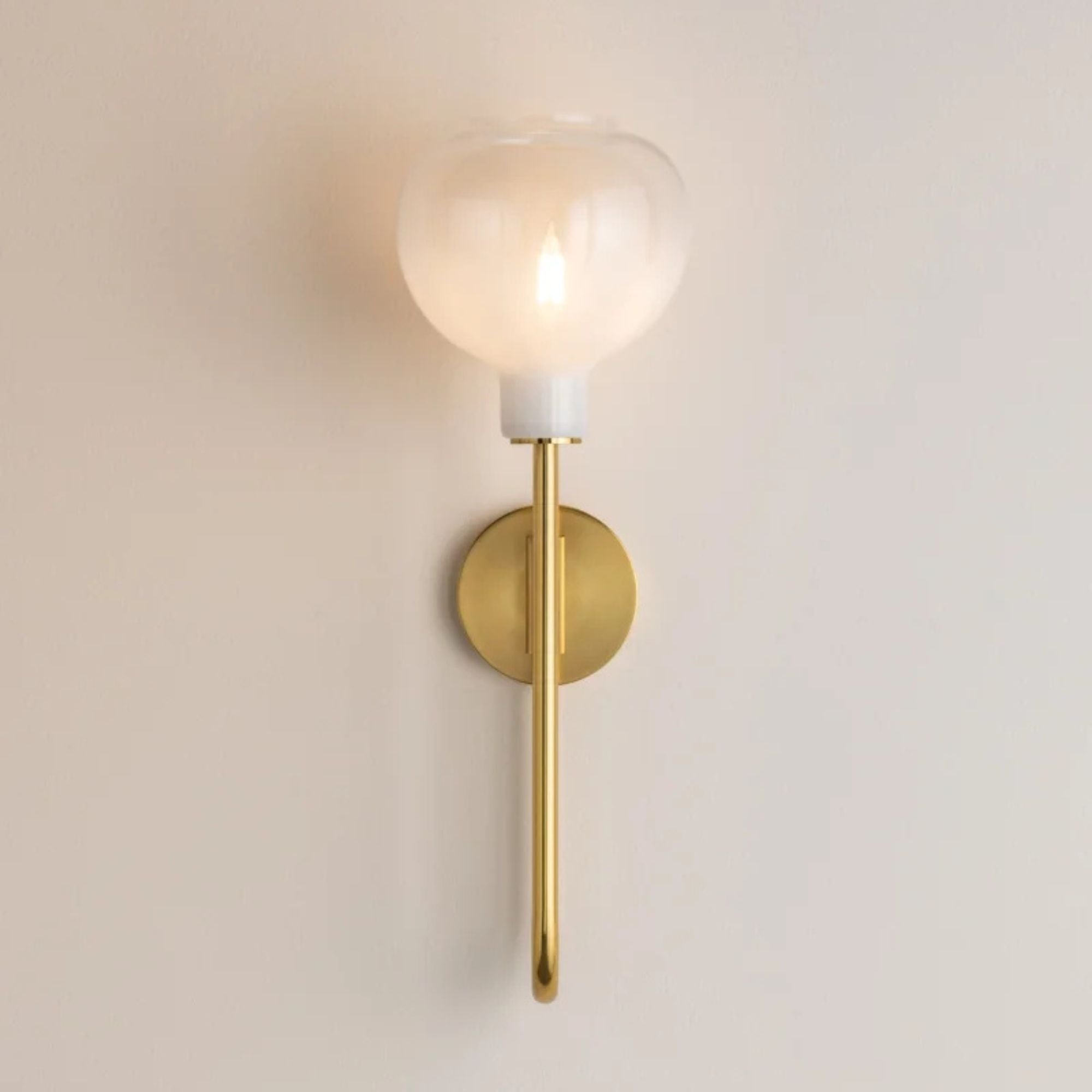 Estelle 22" Wall Sconce, Aged Brass Finish