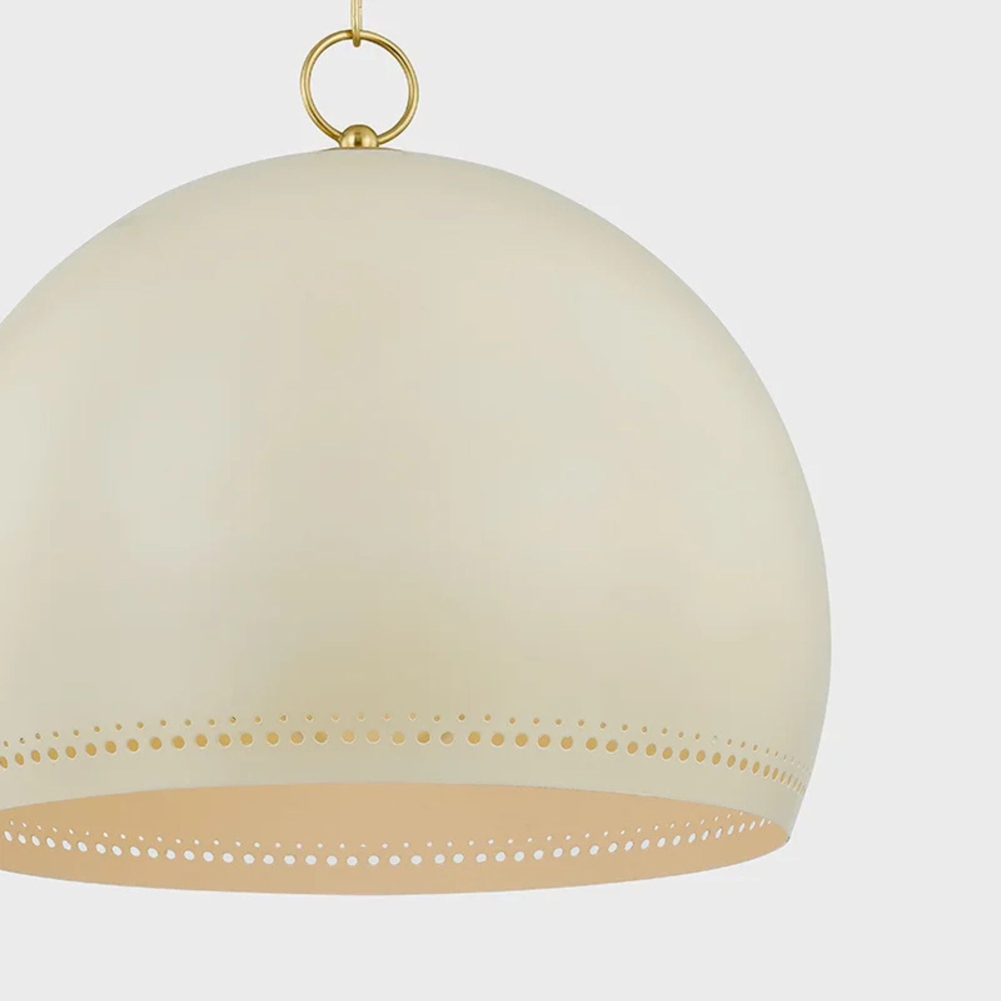 Etna 18" Pendant, Aged Brass/Soft Cream Finish