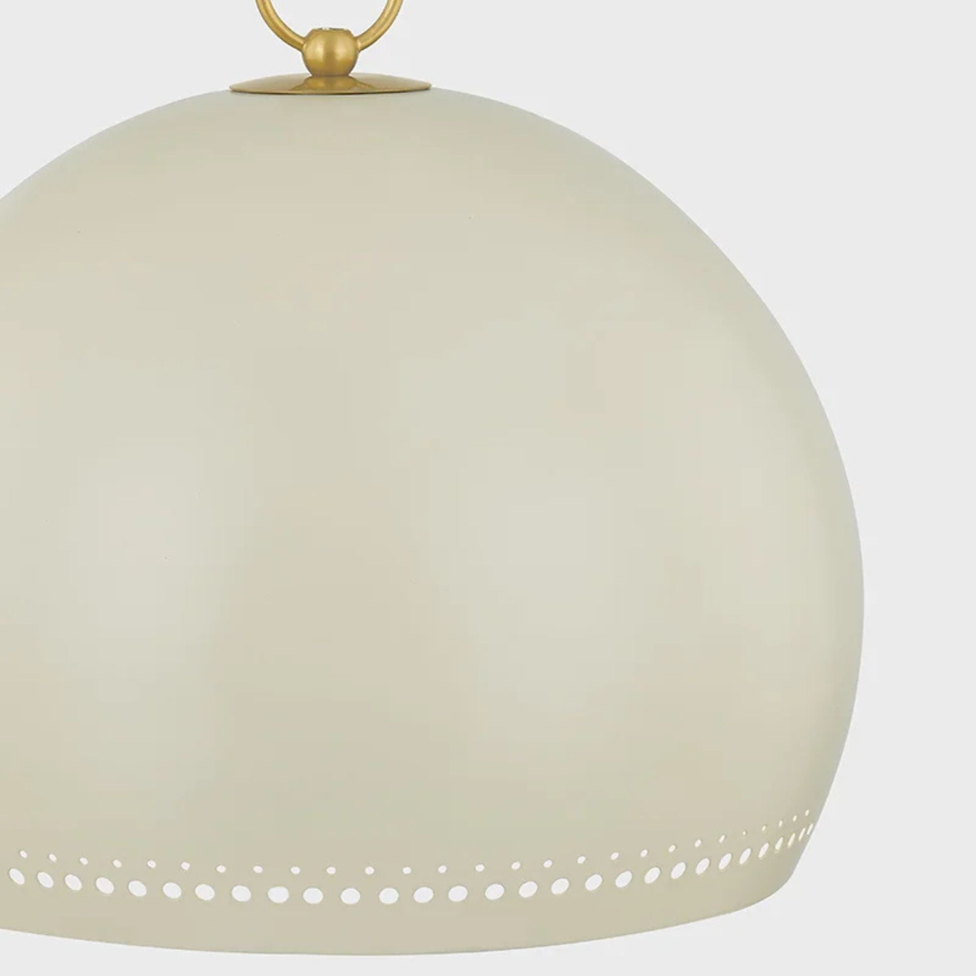 Etna 14" Pendant, Aged Brass/Soft Cream Finish