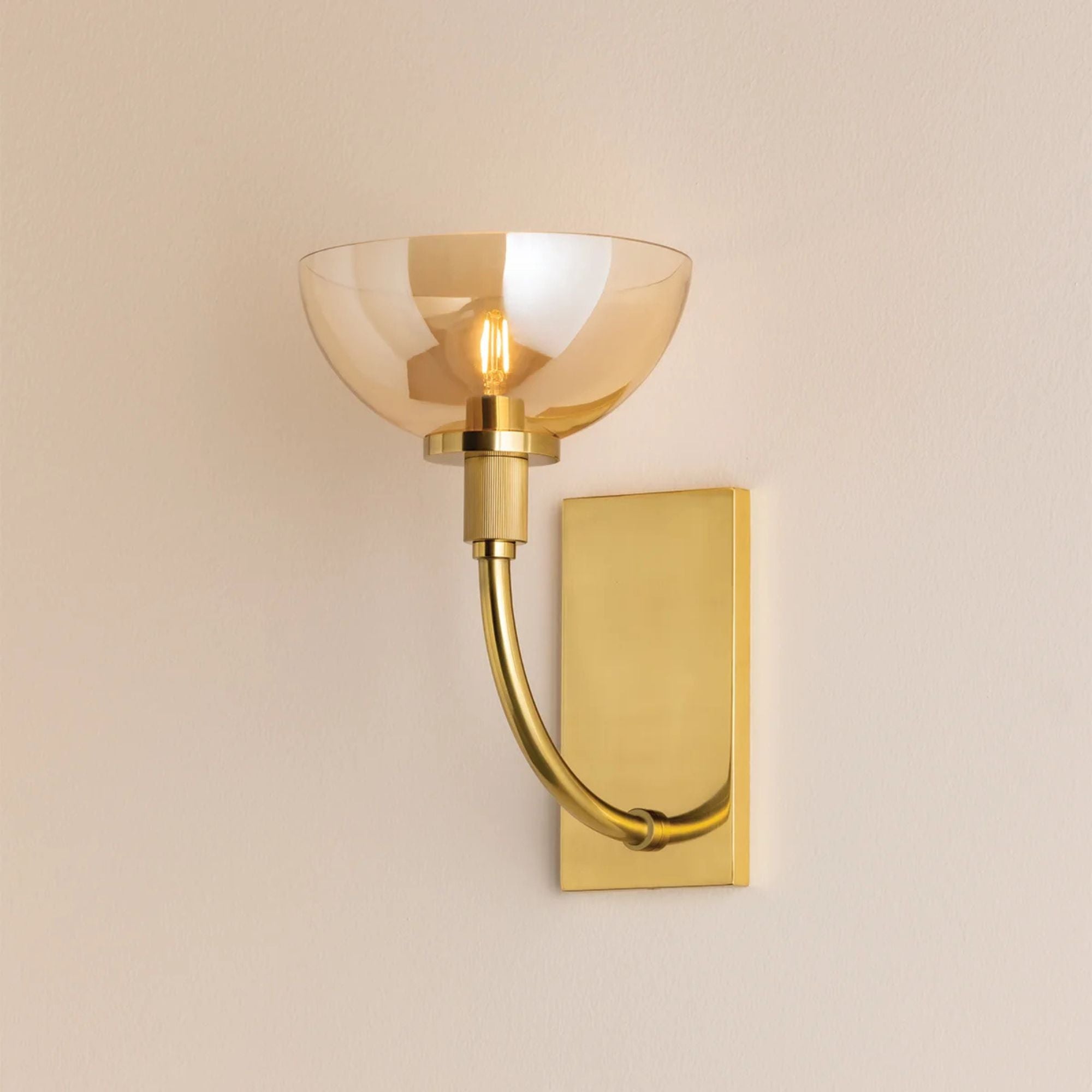 Eva 12" Wall Sconce, Aged Brass Finish