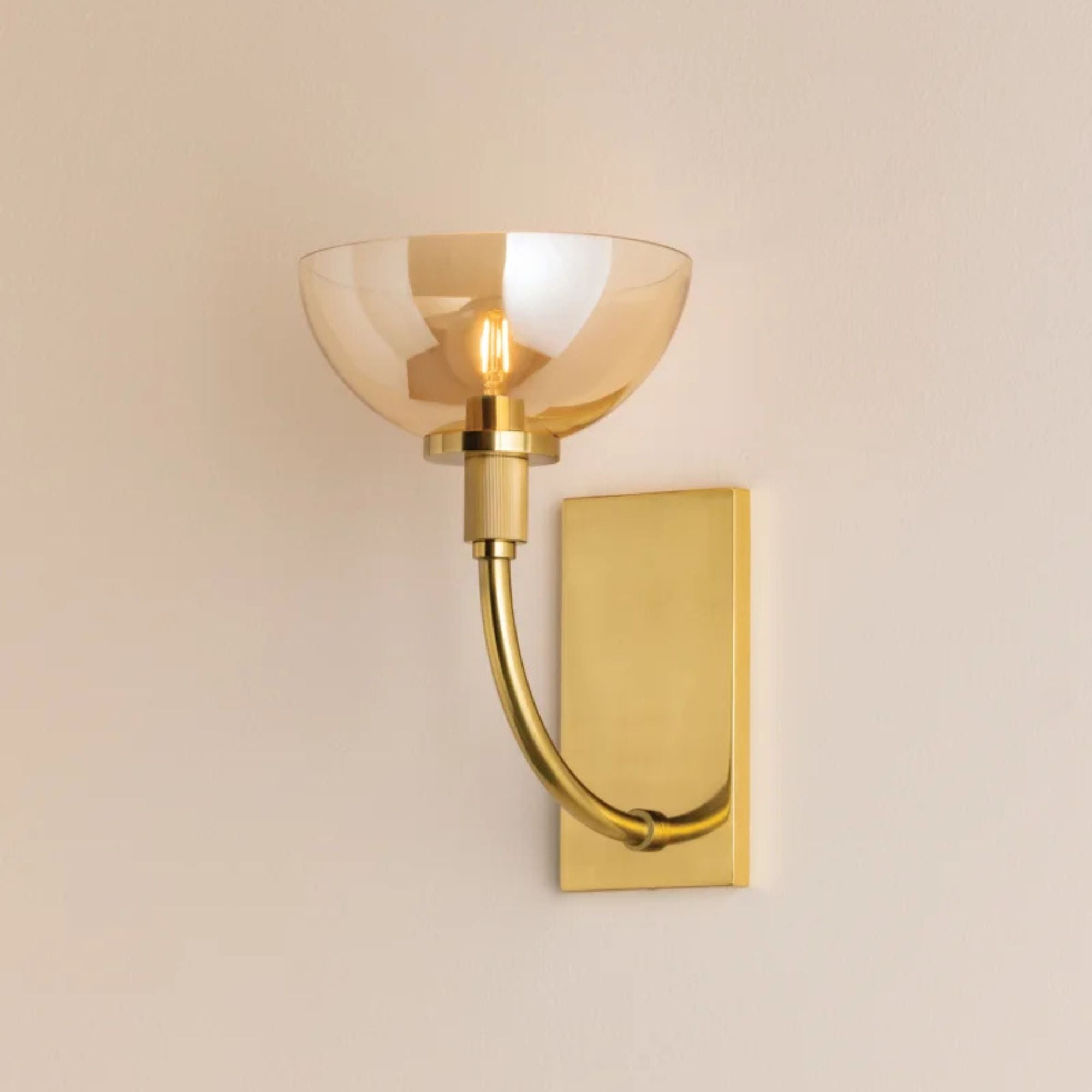 Eva 12" Wall Sconce, Aged Brass Finish