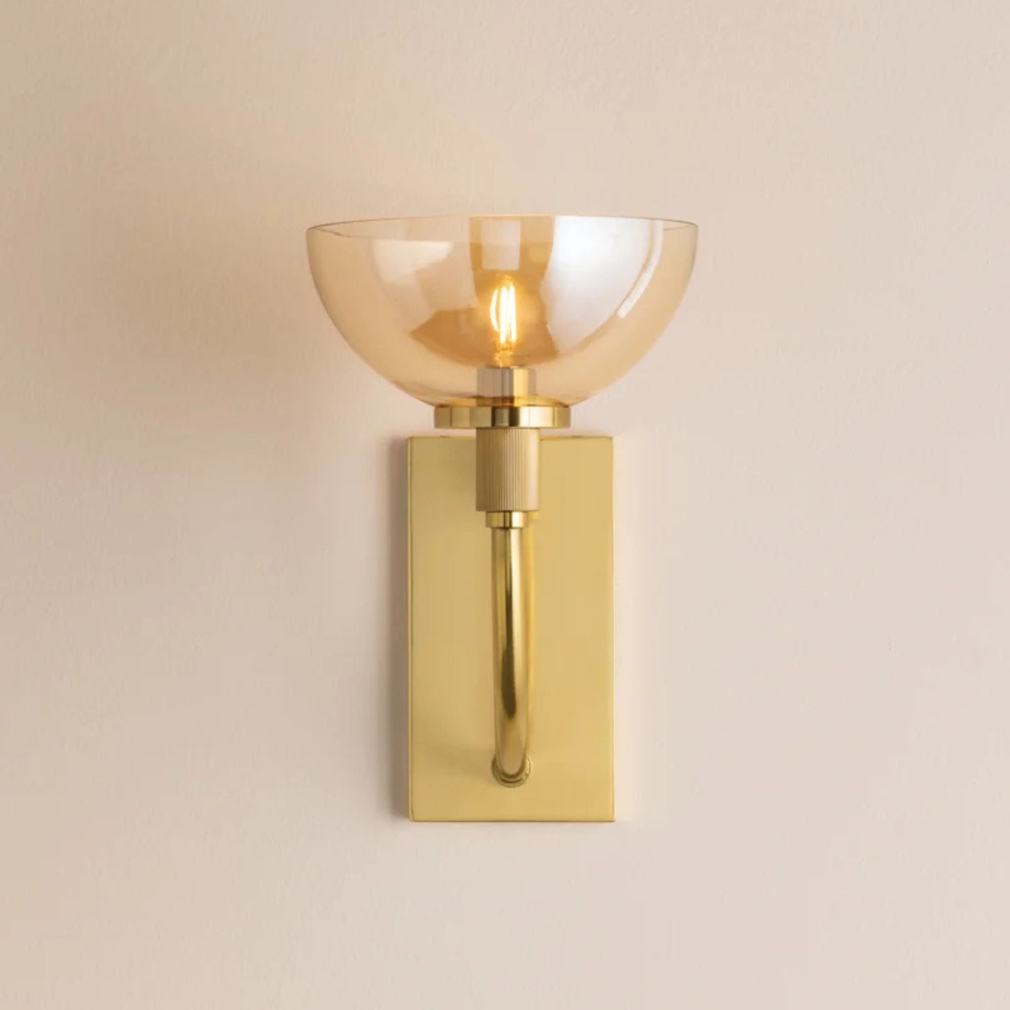 Eva 12" Wall Sconce, Aged Brass Finish