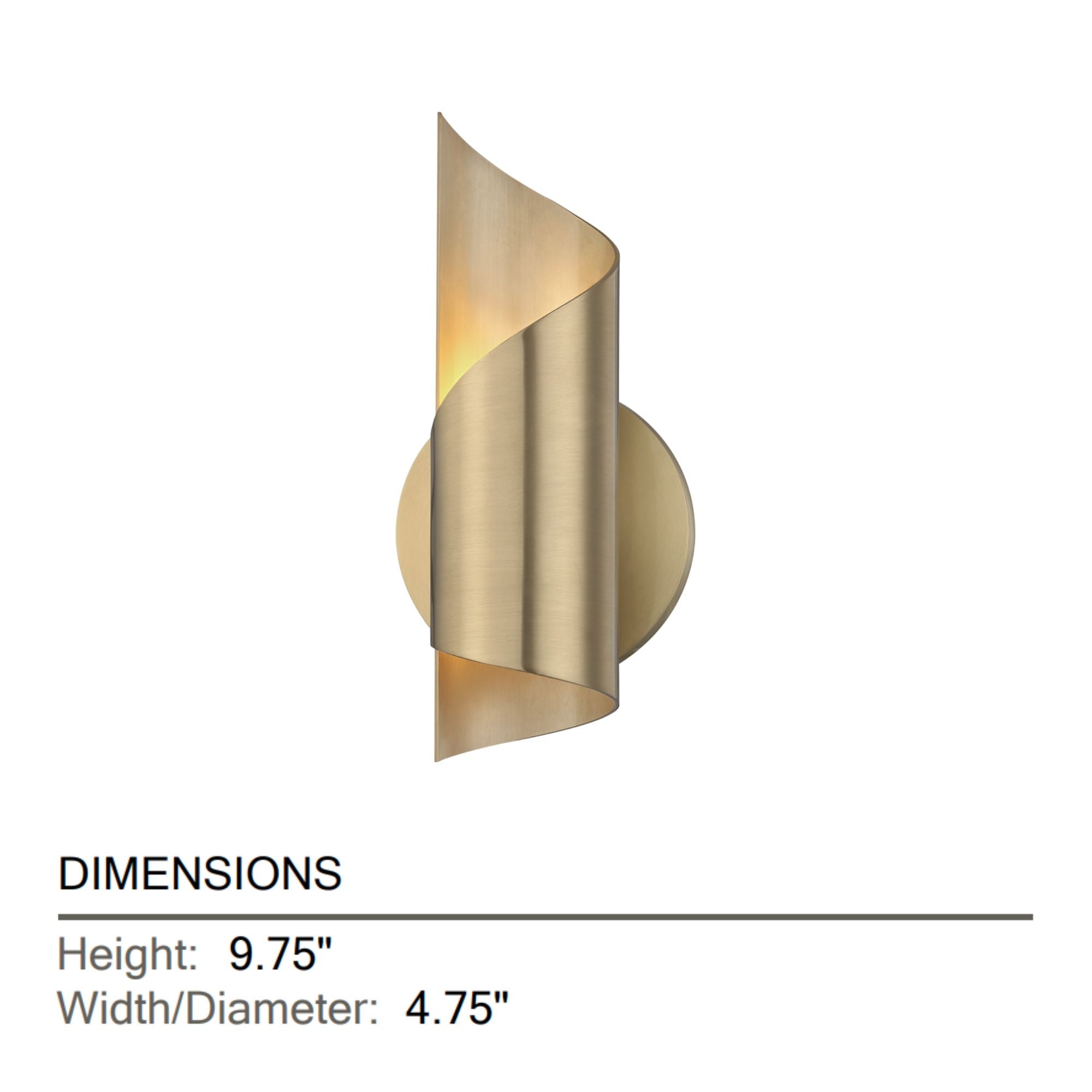 Mitzi - Evie 10" LED Wall Sconce, Aged Brass Finish | Bees Lighting