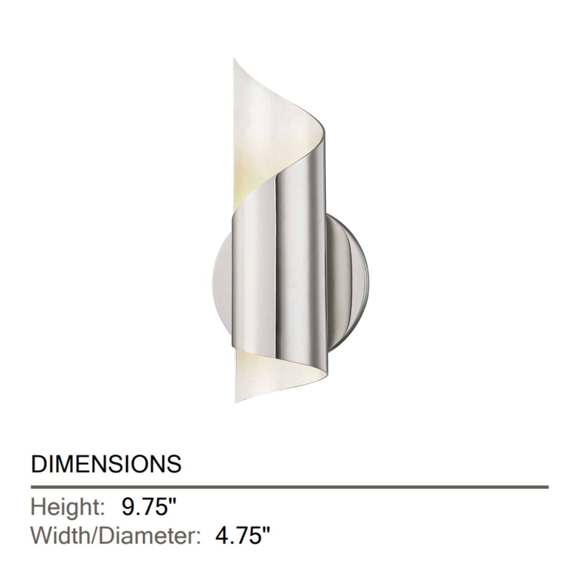 Mitzi - Evie 10" LED Wall Sconce, Polished Nickel Finish | Bees Lighting