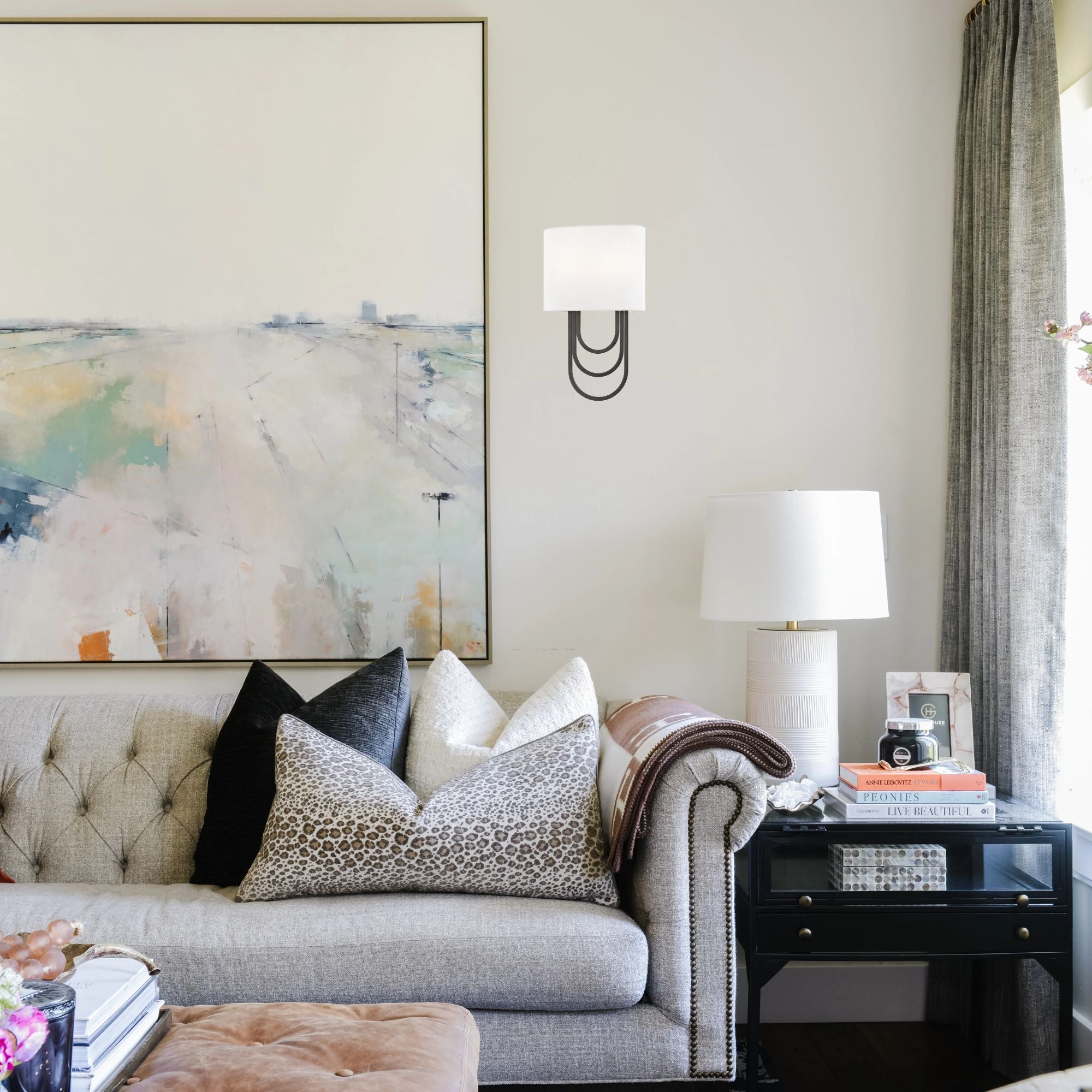 Farah 14" 2-Light Wall Sconce, Old Bronze Finish