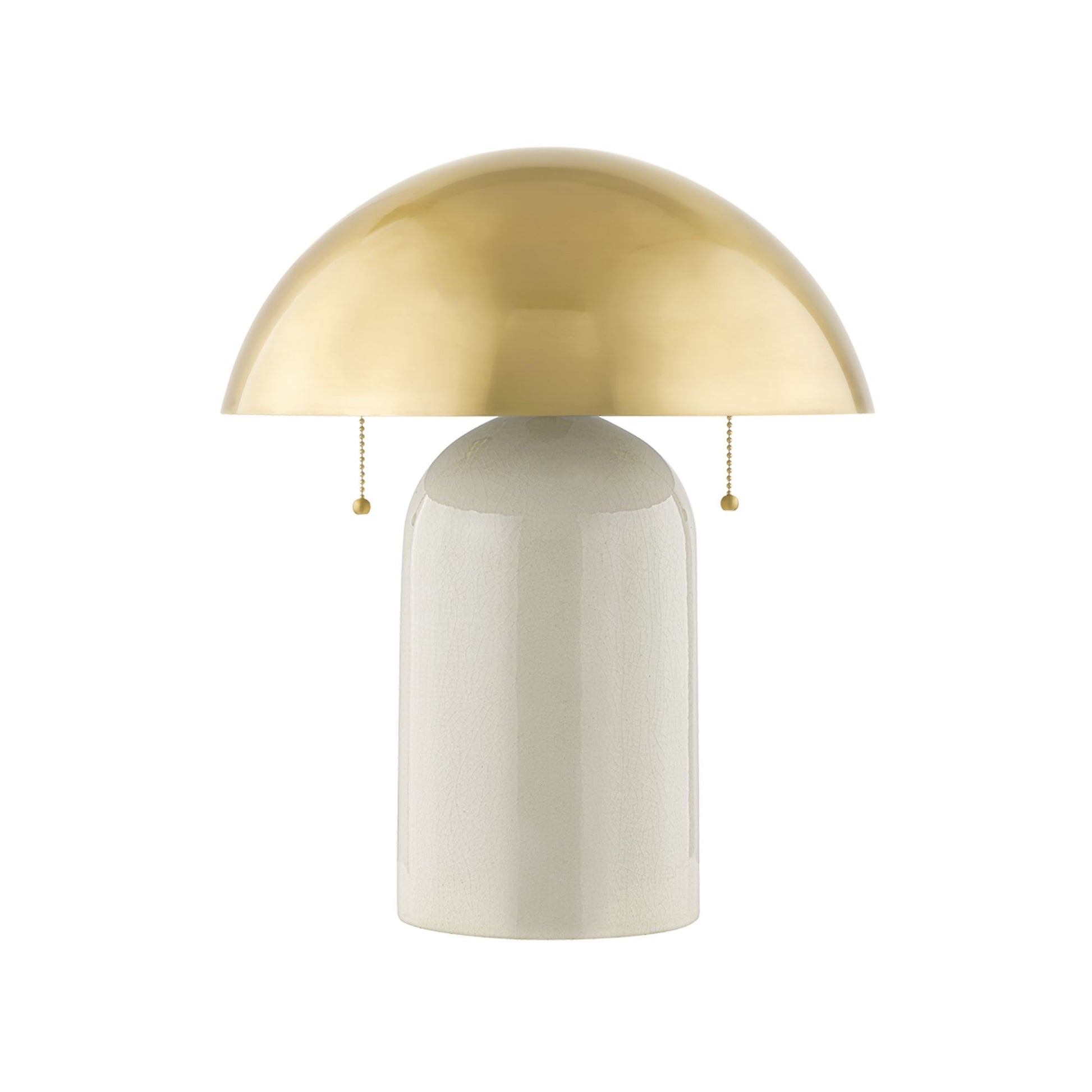 Mitzi - Gaia 17" 2-Light Table Lamp, Aged Brass/Ceramic White Crackle Finish | Bees Lighting