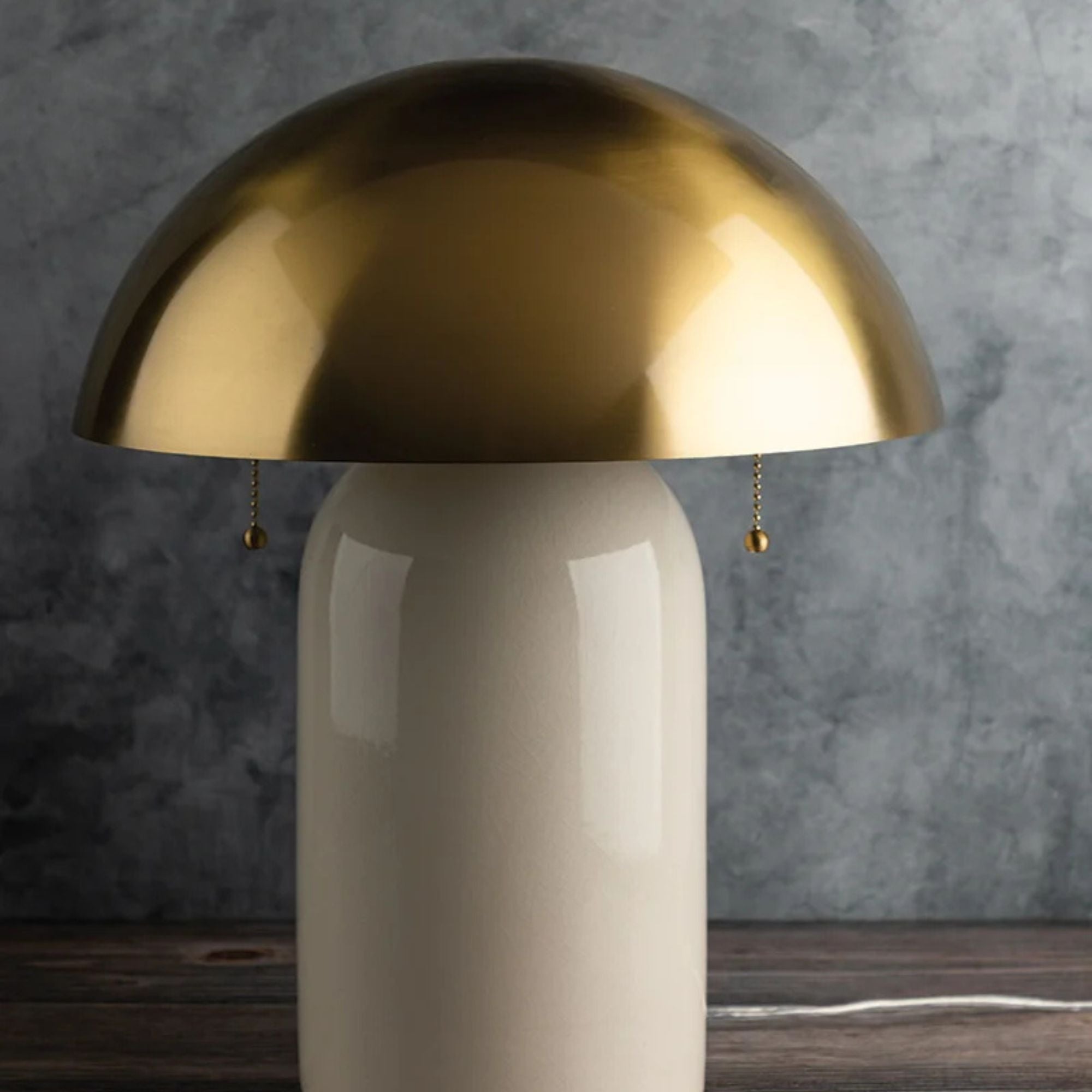 Mitzi - Gaia 17" 2-Light Table Lamp, Aged Brass/Ceramic White Crackle Finish | Bees Lighting