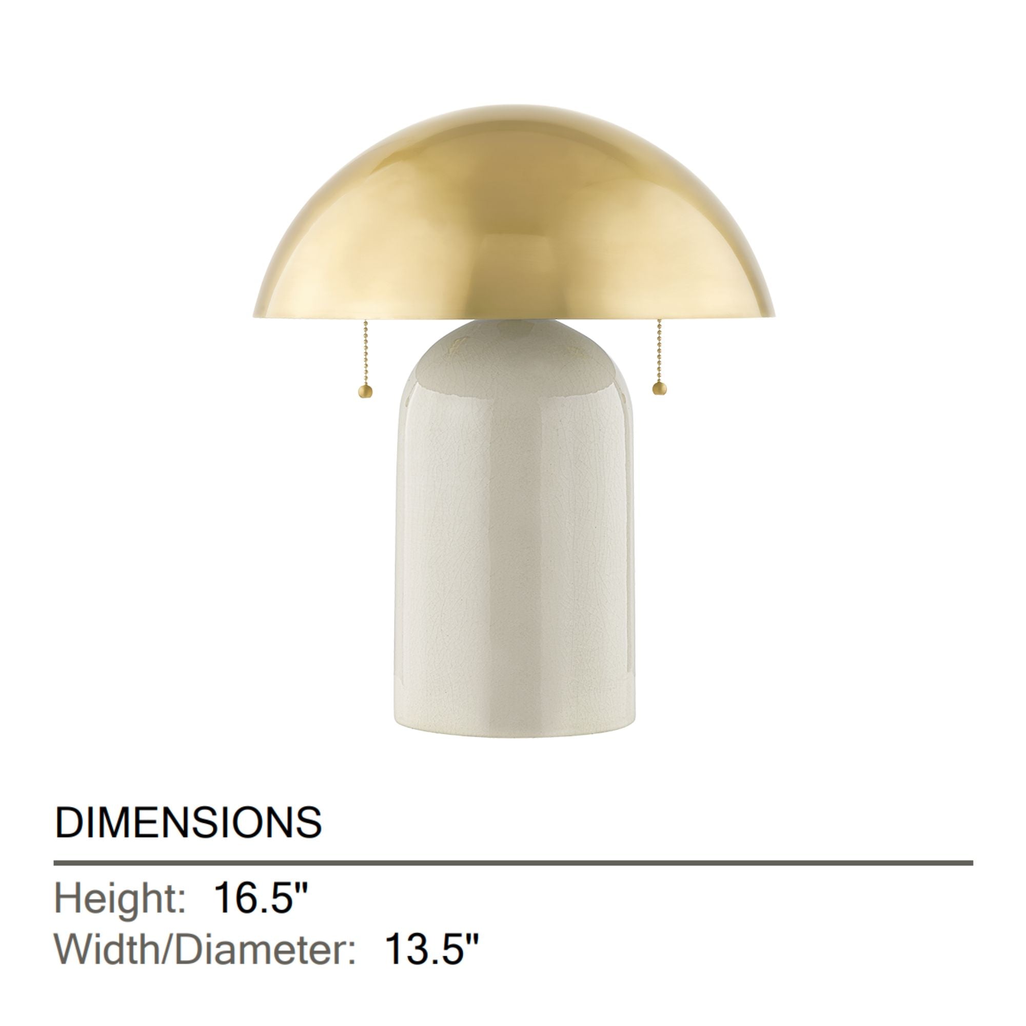 Mitzi - Gaia 17" 2-Light Table Lamp, Aged Brass/Ceramic White Crackle Finish | Bees Lighting