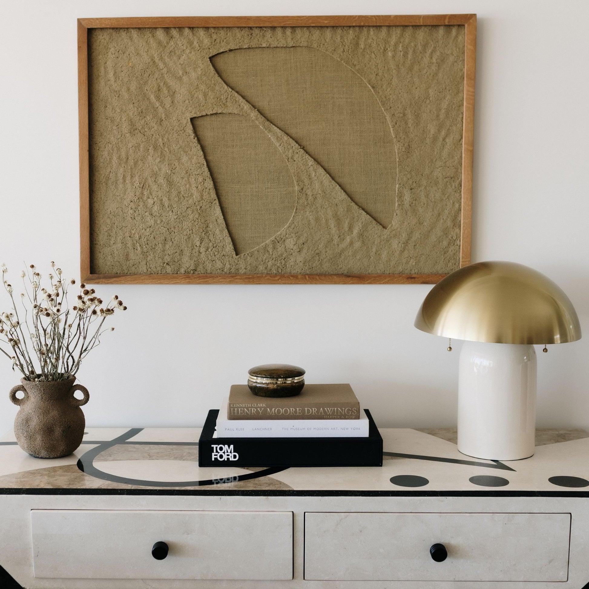 Mitzi - Gaia 17" 2-Light Table Lamp, Aged Brass/Ceramic White Crackle Finish | Bees Lighting