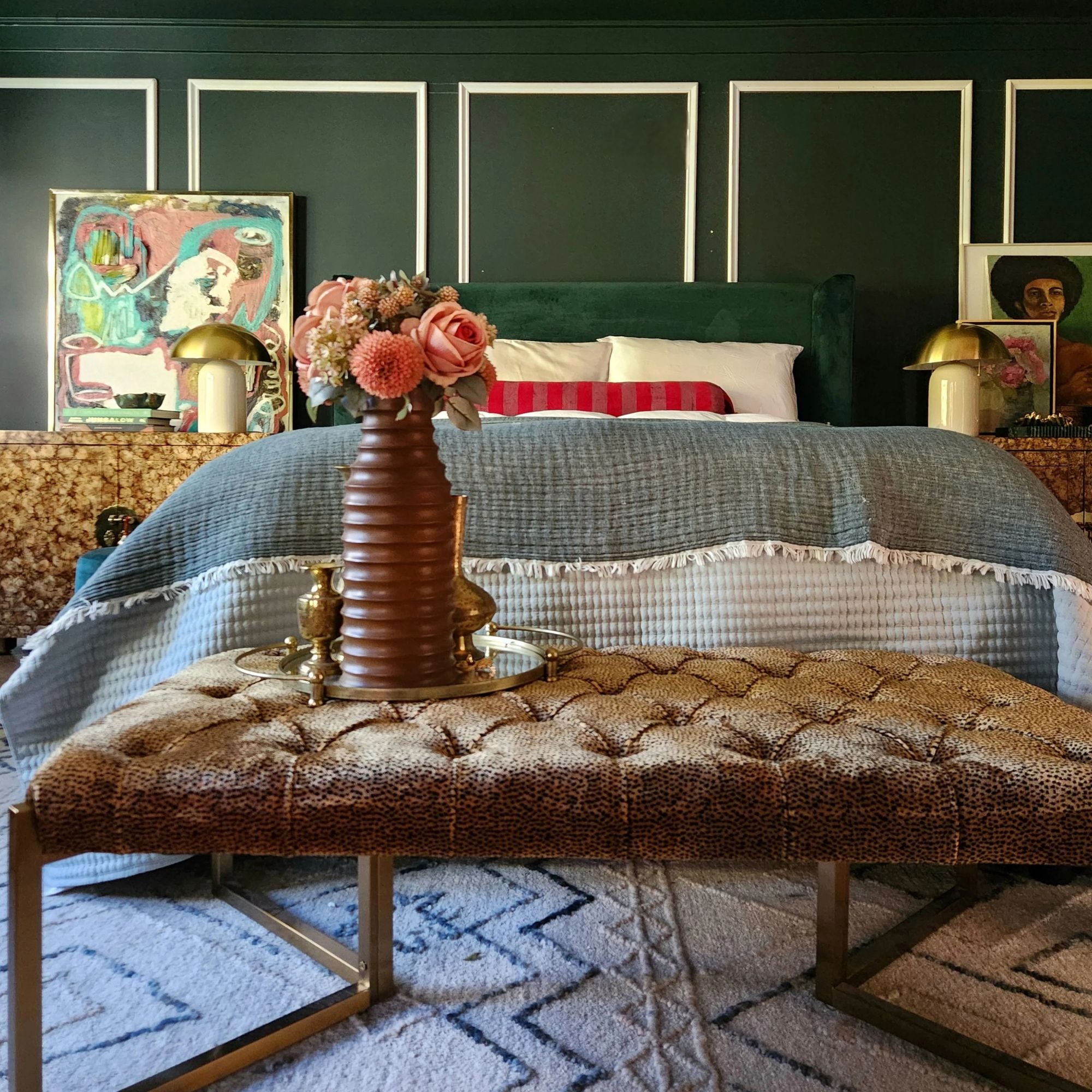 Mitzi - Gaia 17" 2-Light Table Lamp, Aged Brass/Ceramic White Crackle Finish | Bees Lighting