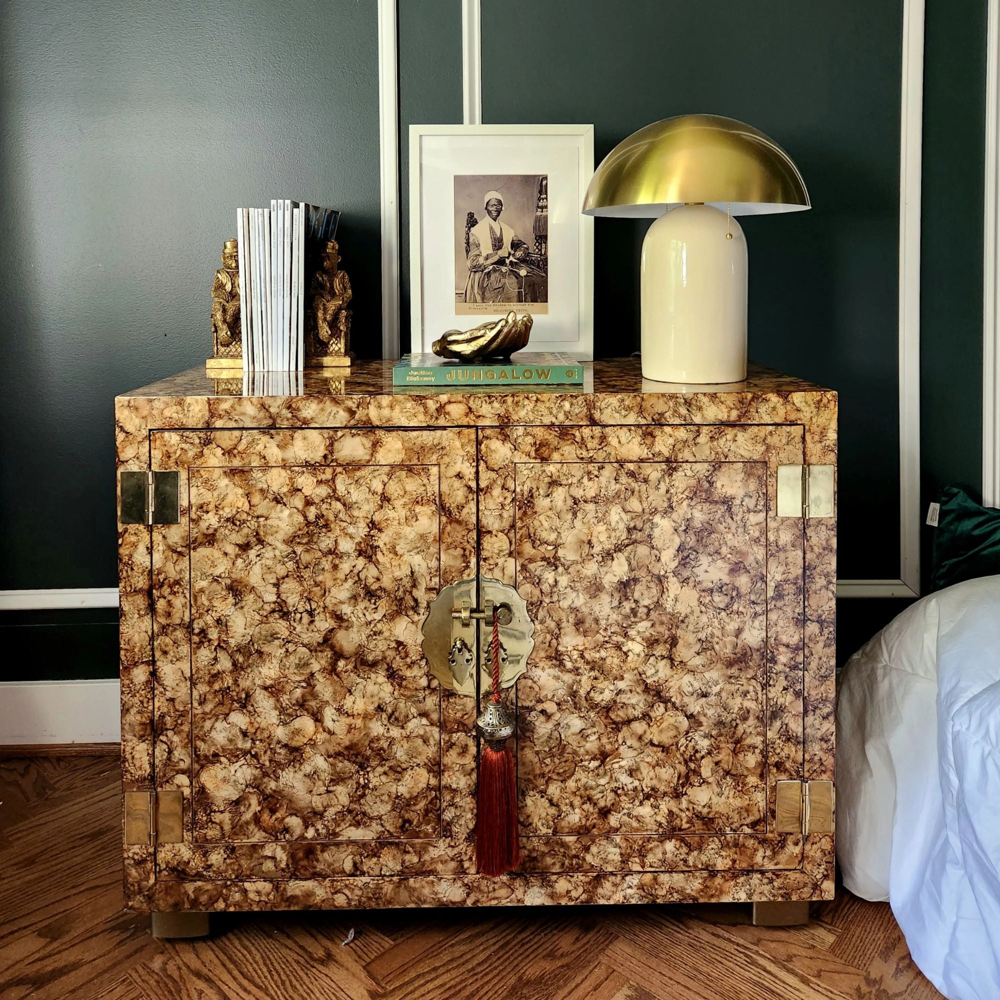 Mitzi - Gaia 17" 2-Light Table Lamp, Aged Brass/Ceramic White Crackle Finish | Bees Lighting