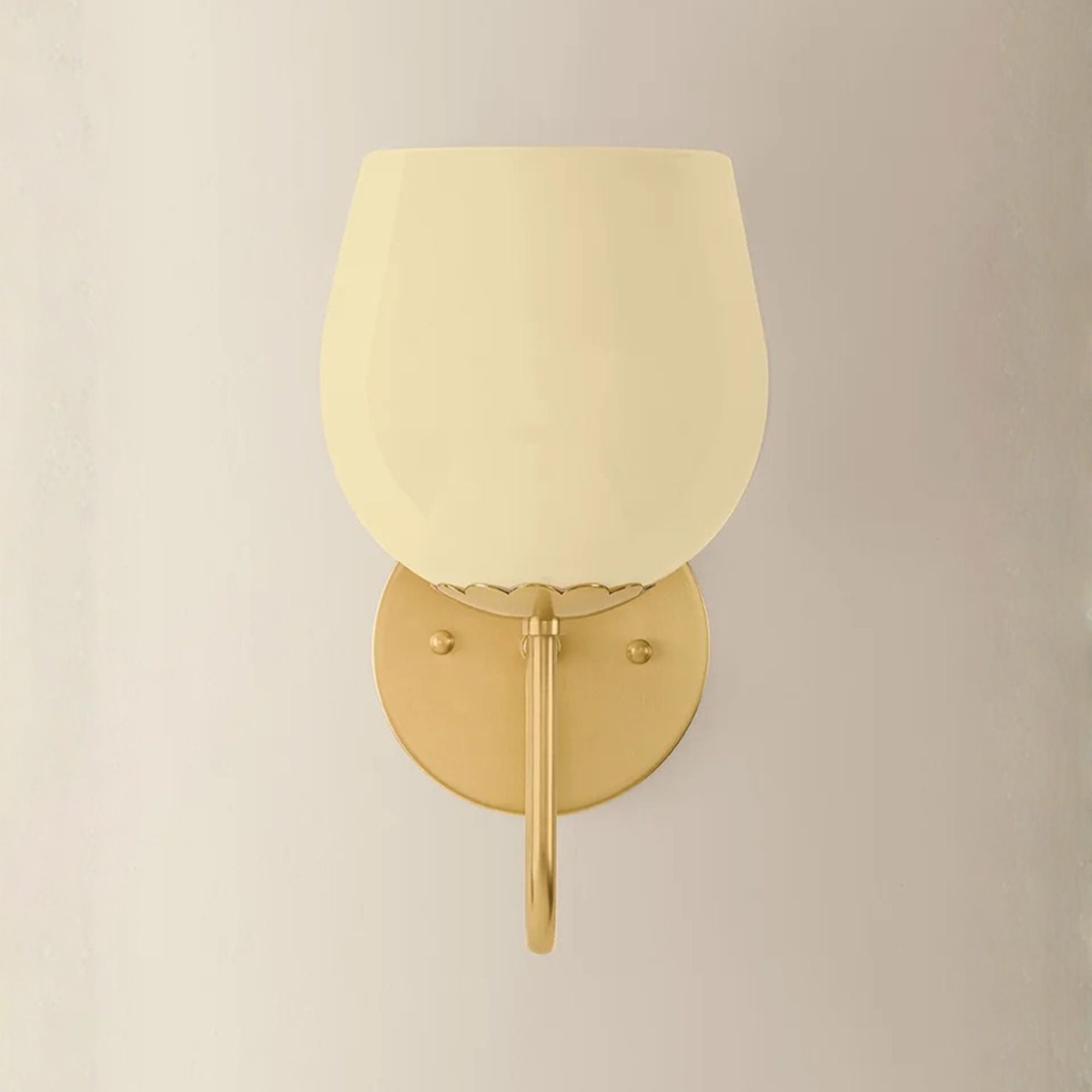 Mitzi Genevieve 10.5 in. Wall Sconce, Aged Brass with Cream Opal Glass