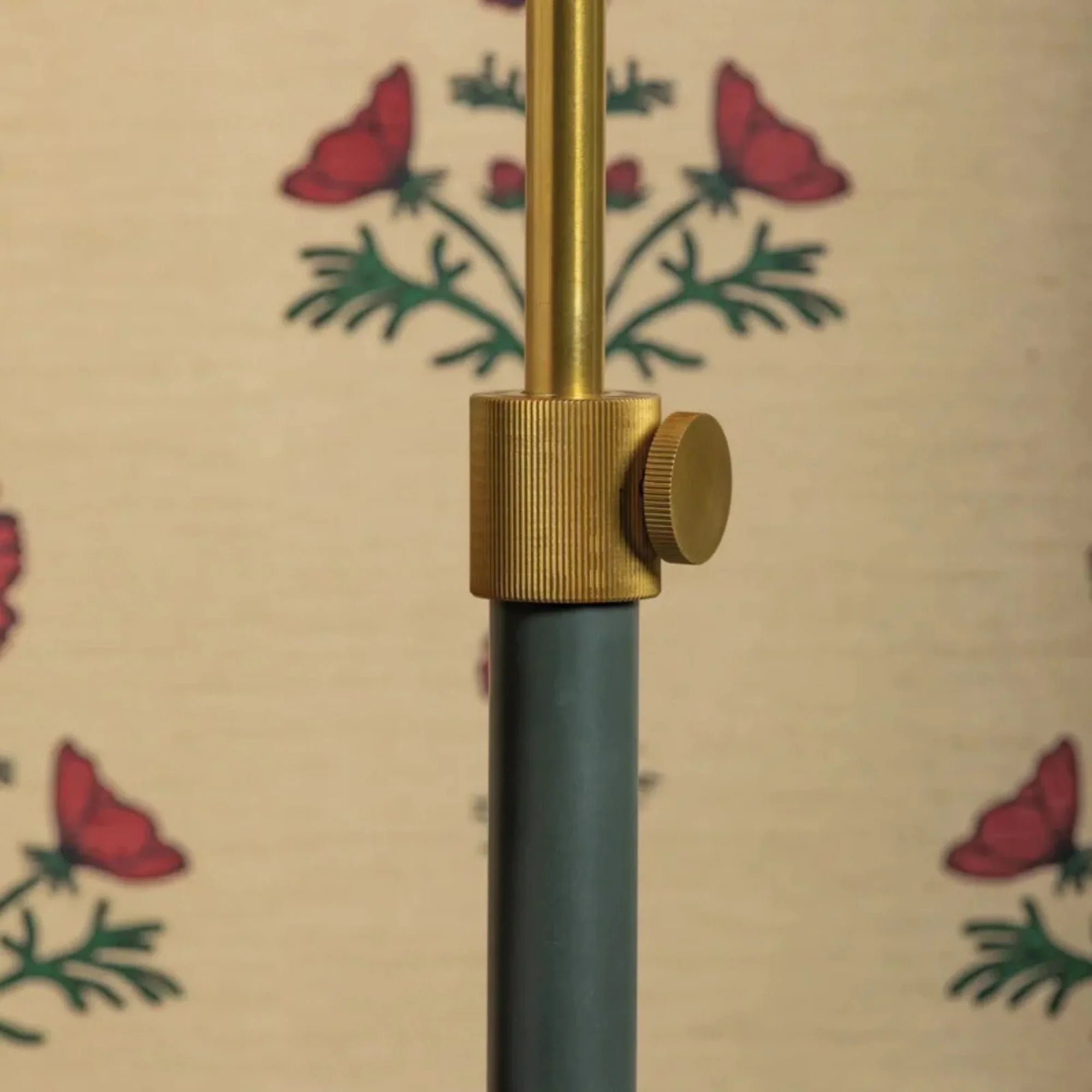 Georgann 52" Floor Lamp, Aged Brass/Soft Studio Green Finish