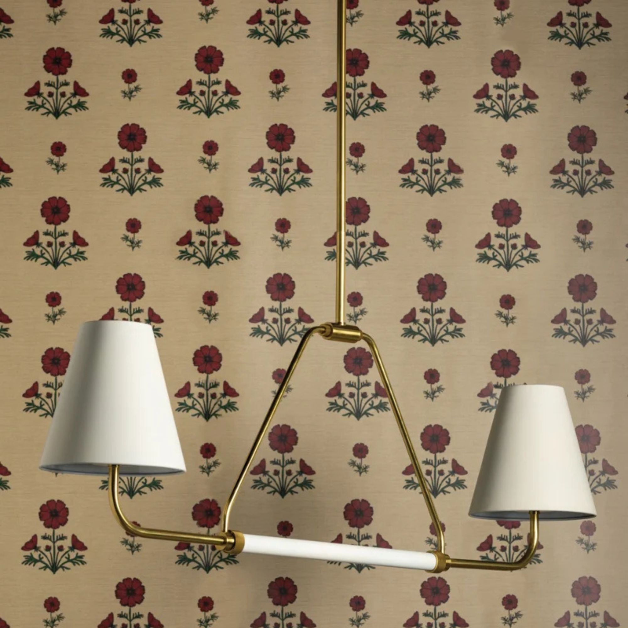 Georgann 48" 2-Light Linear Pendant, Aged Brass/Soft White Finish