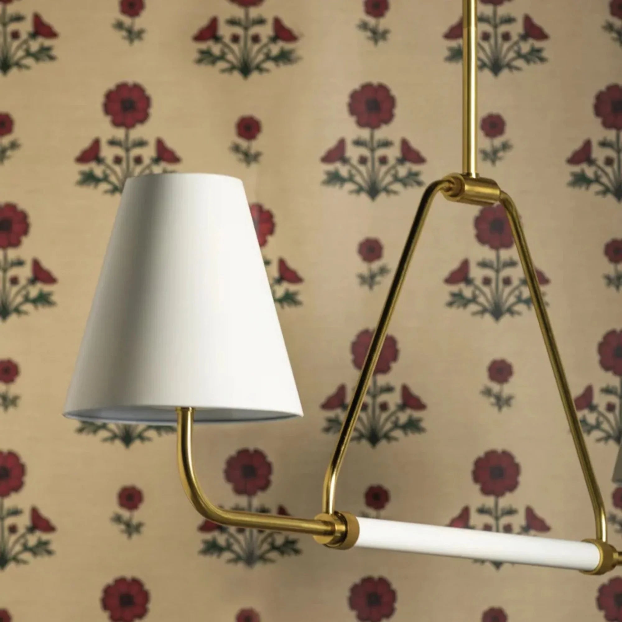 Mitzi - Georgann 48" 2-Light Linear Pendant, Aged Brass/Soft White Finish | Bees Lighting
