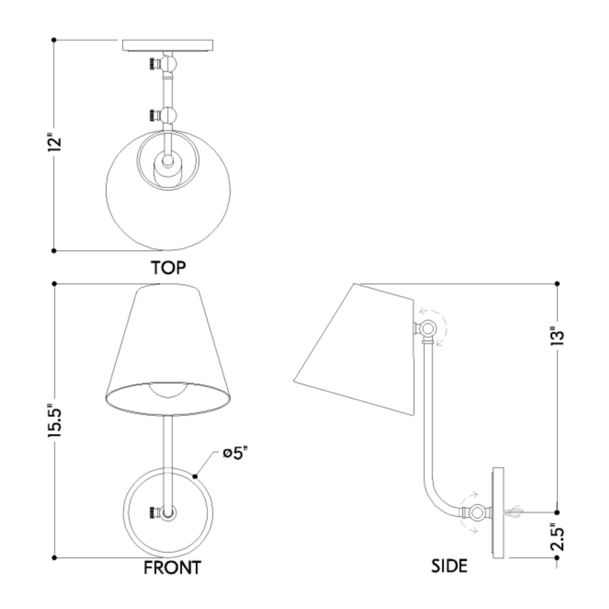 Georgann 16" Wall Sconce, Aged Brass/Soft White Finish