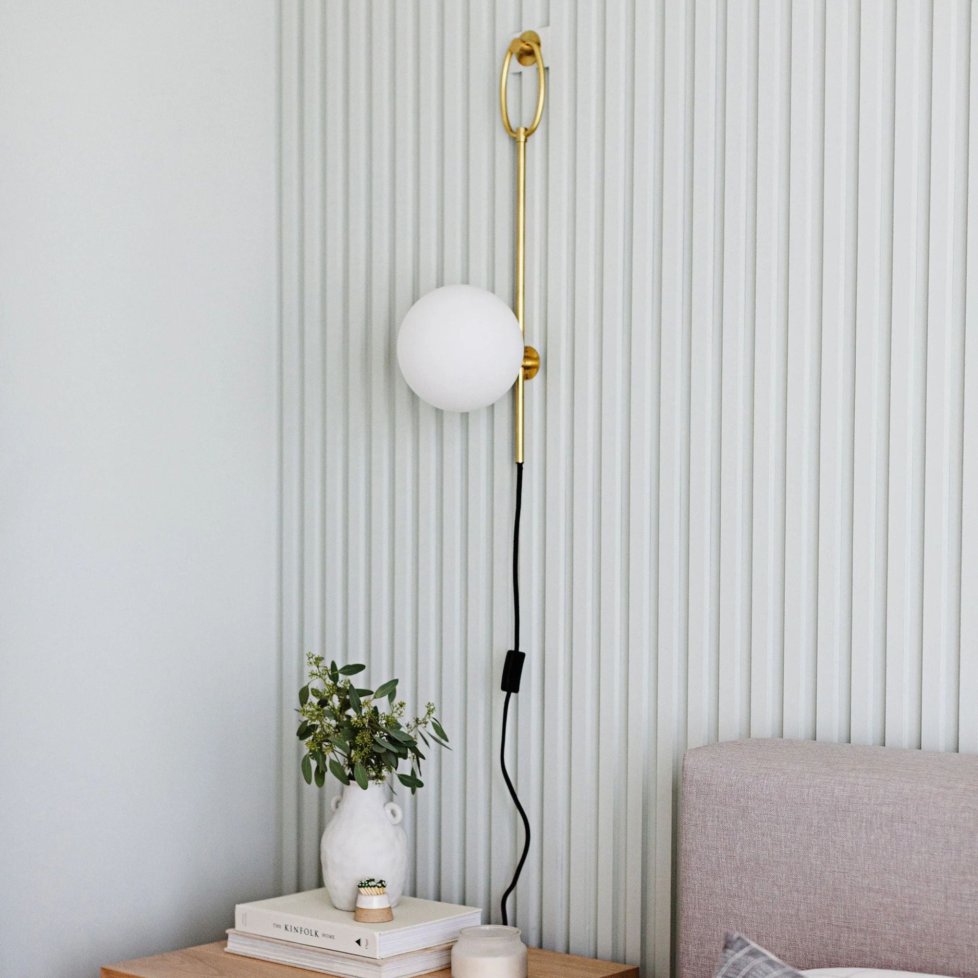 Gina 24" Wall Sconce, Aged Brass Finish