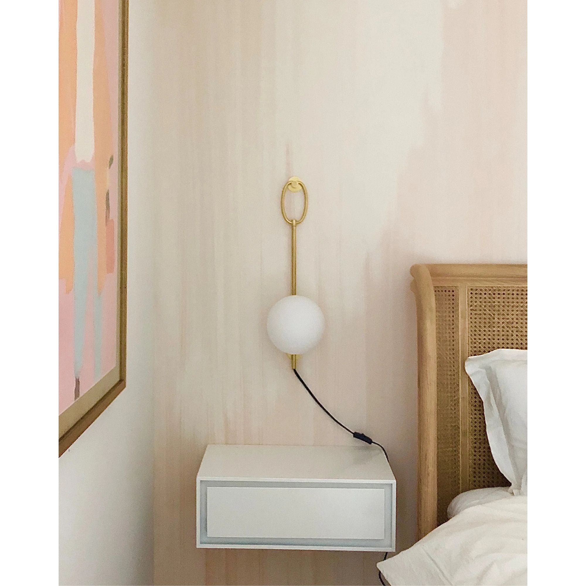 Gina 24" Wall Sconce, Aged Brass Finish