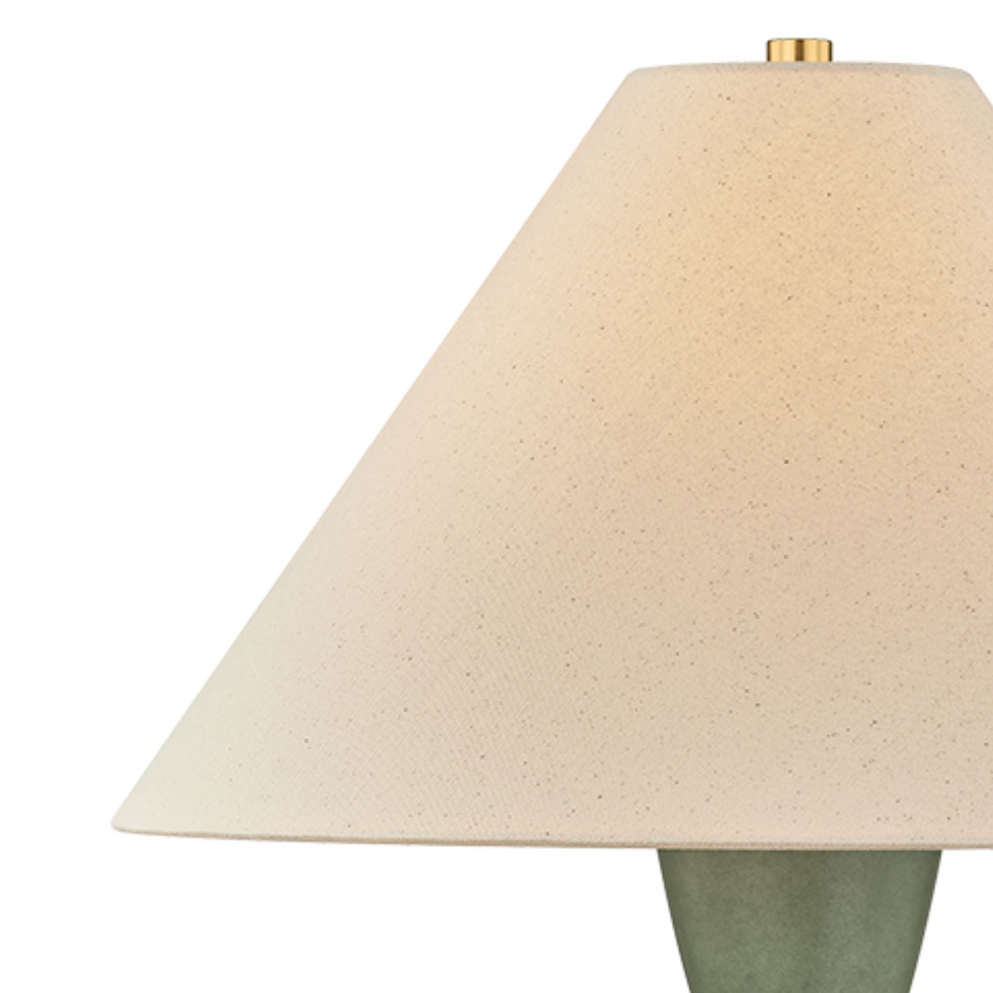 Mitzi Hartley 29 in. Table Lamp, Aged Brass with Ceramic Amphora & Wheat Linen Shade