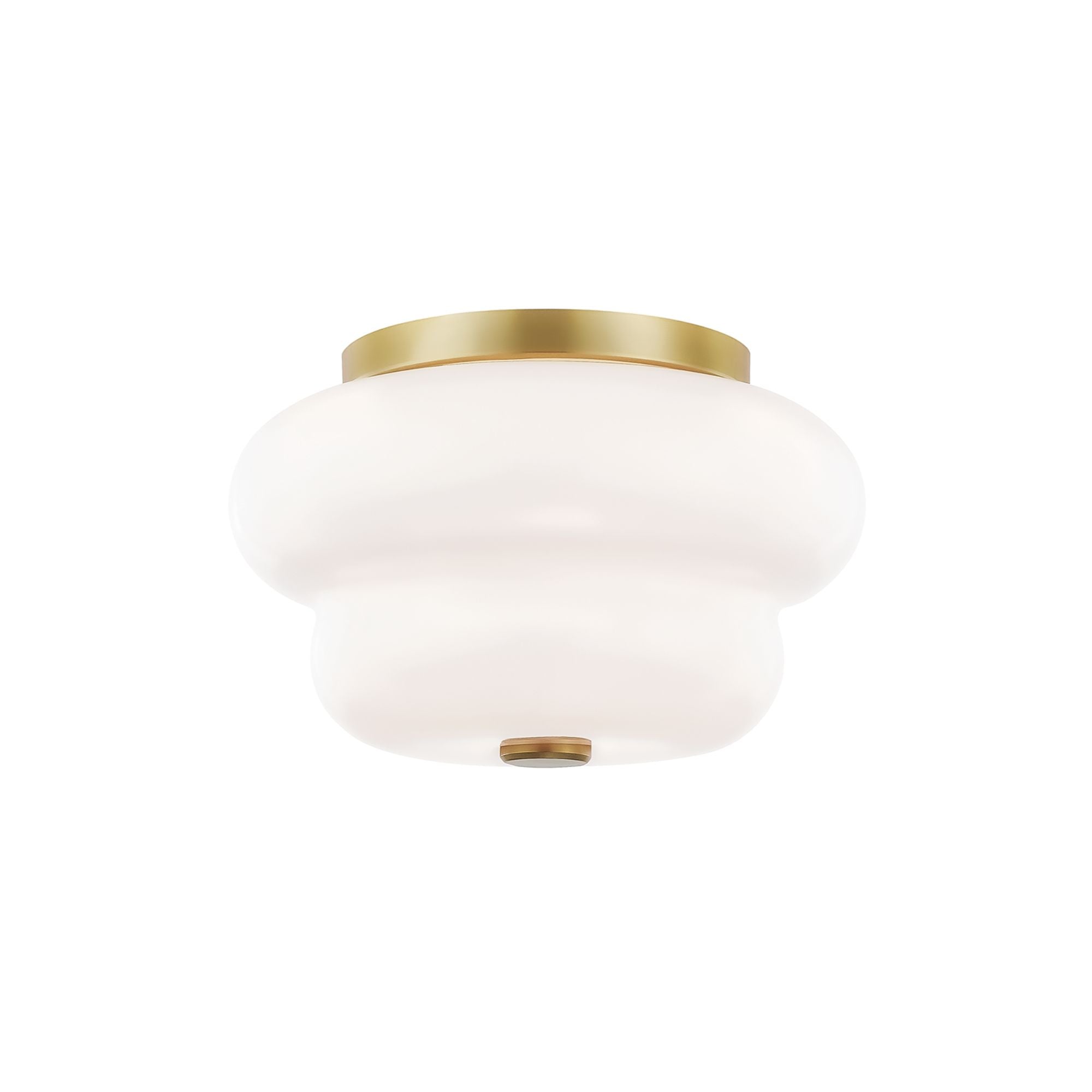 HAZEL 11 in. 2 lights Flush Mount Light Brass Finish