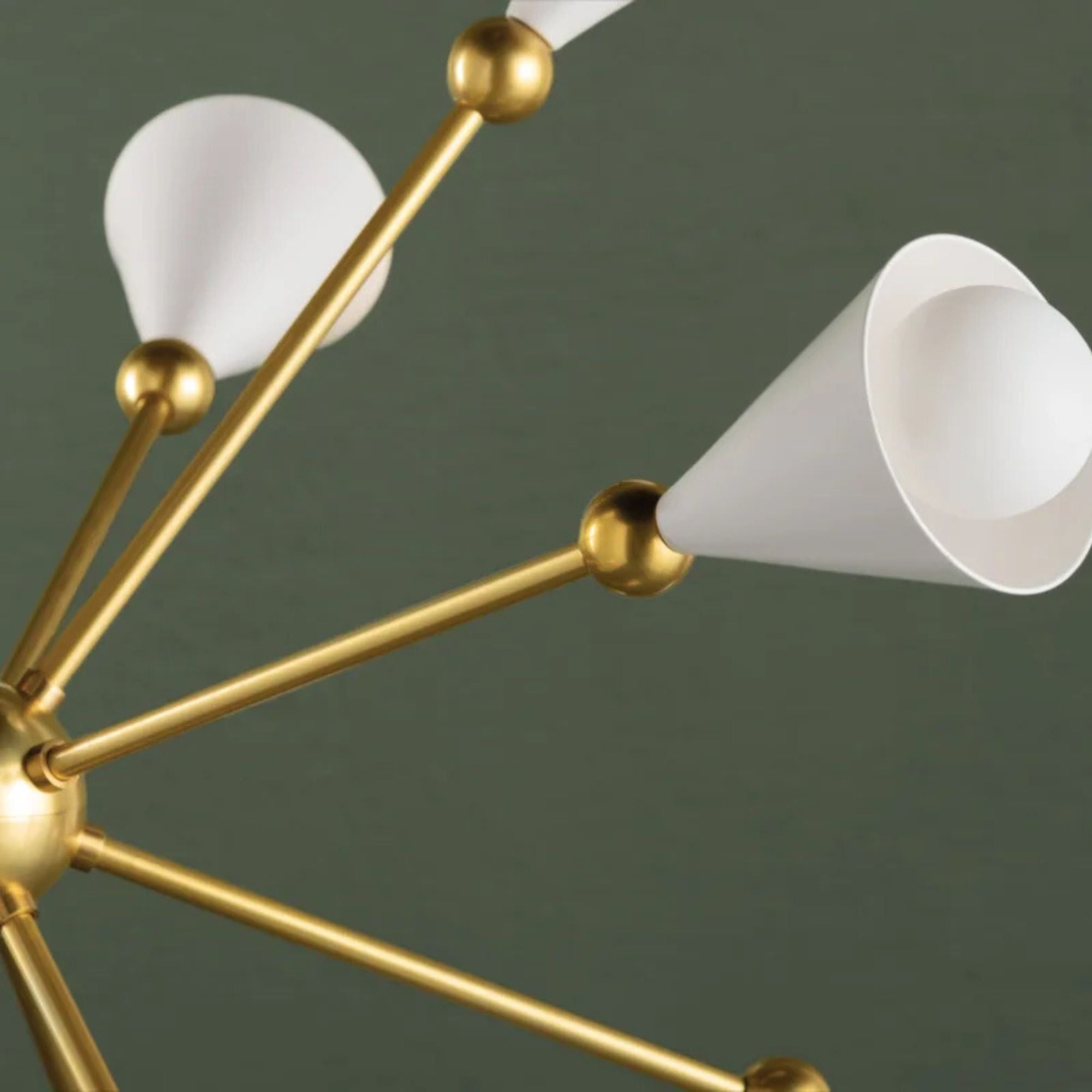 Hikari 28" 12-Light Chandelier, Aged Brass/Soft White Finish