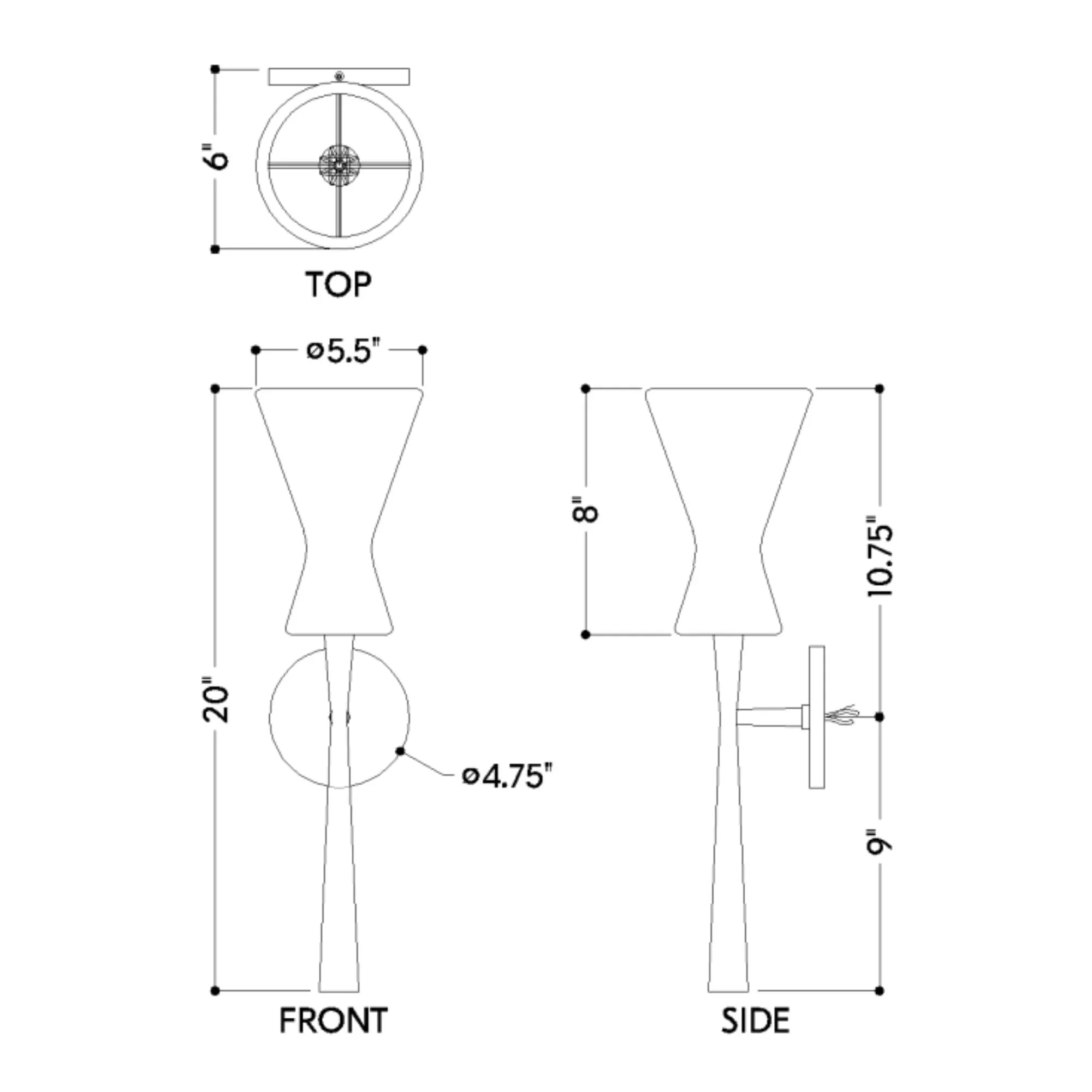 Honey 20" Wall Sconce, Aged Brass Finish