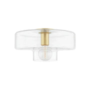 Iona 14" Flush Mount, Aged Brass Finish