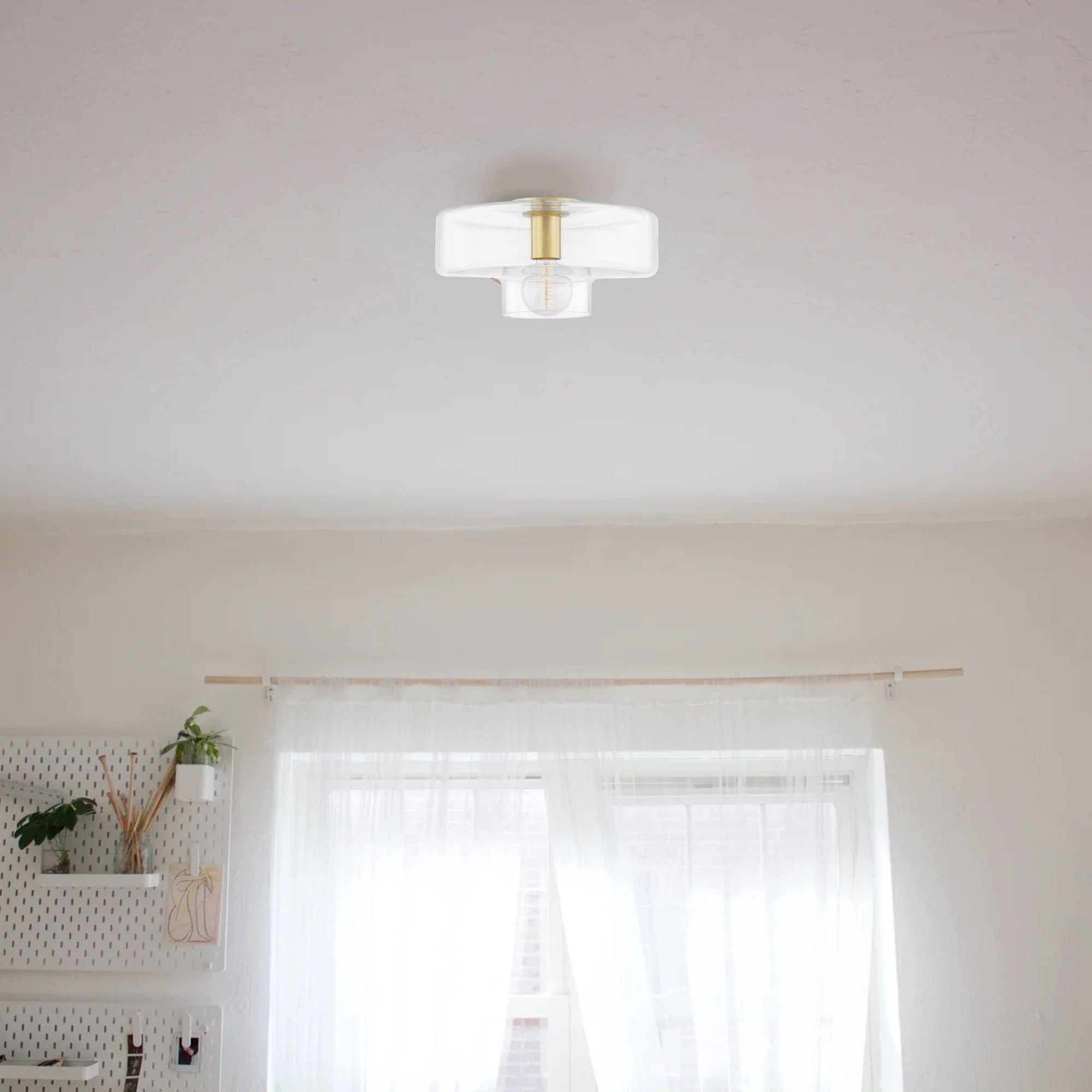 IONA 14 in. Flush Mount Light Brass Finish