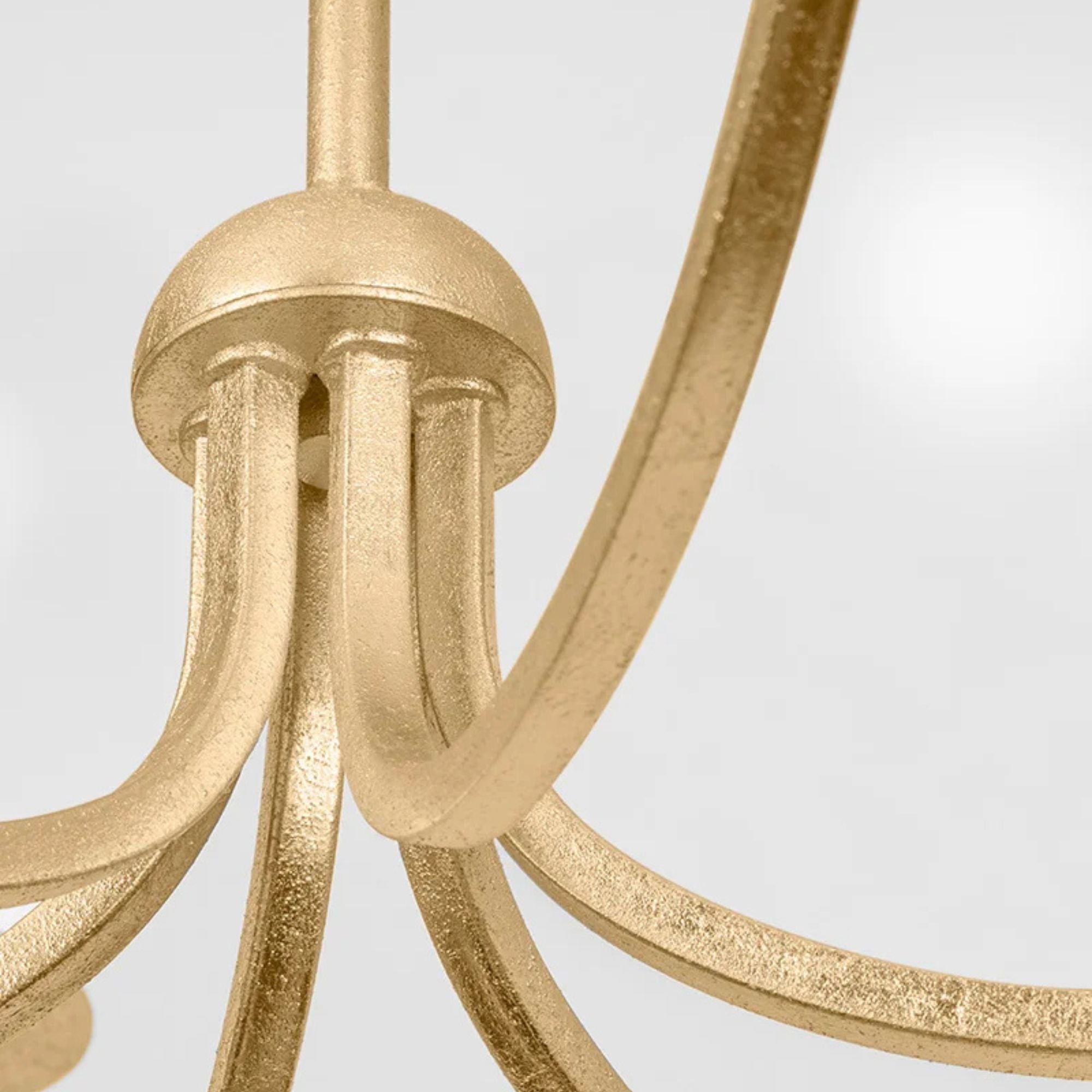 Jaclin 35" 6-Light Chandelier, Gold Leaf Finish