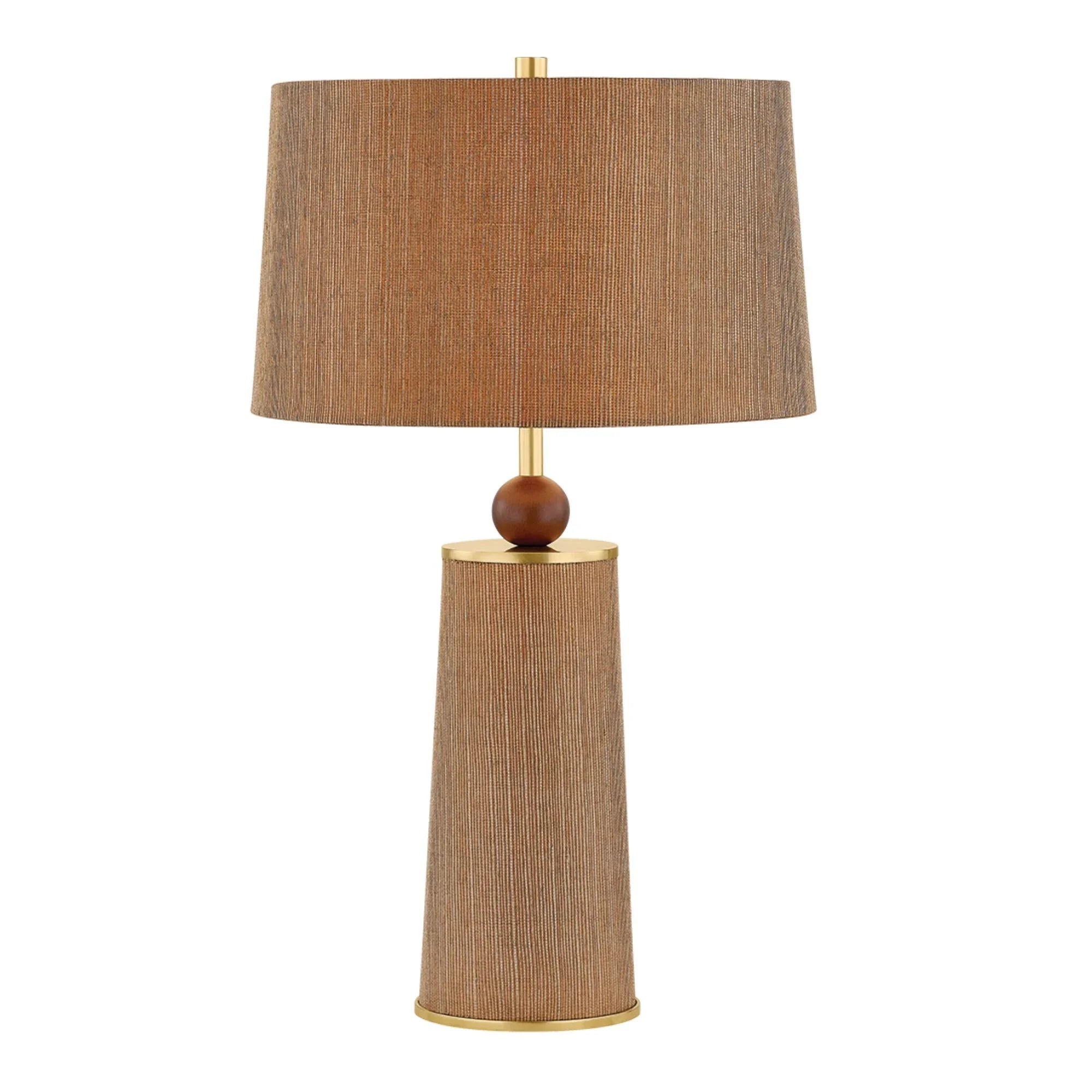 January 29" Table Lamp, Aged Brass Finish