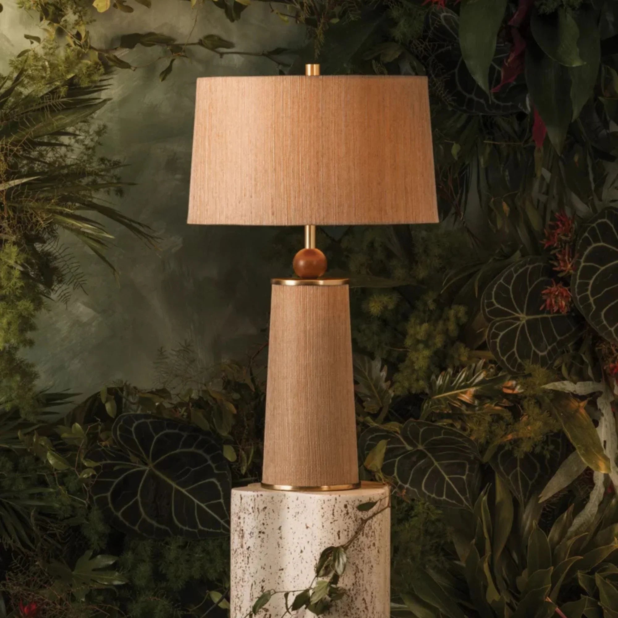 January 29" Table Lamp, Aged Brass Finish