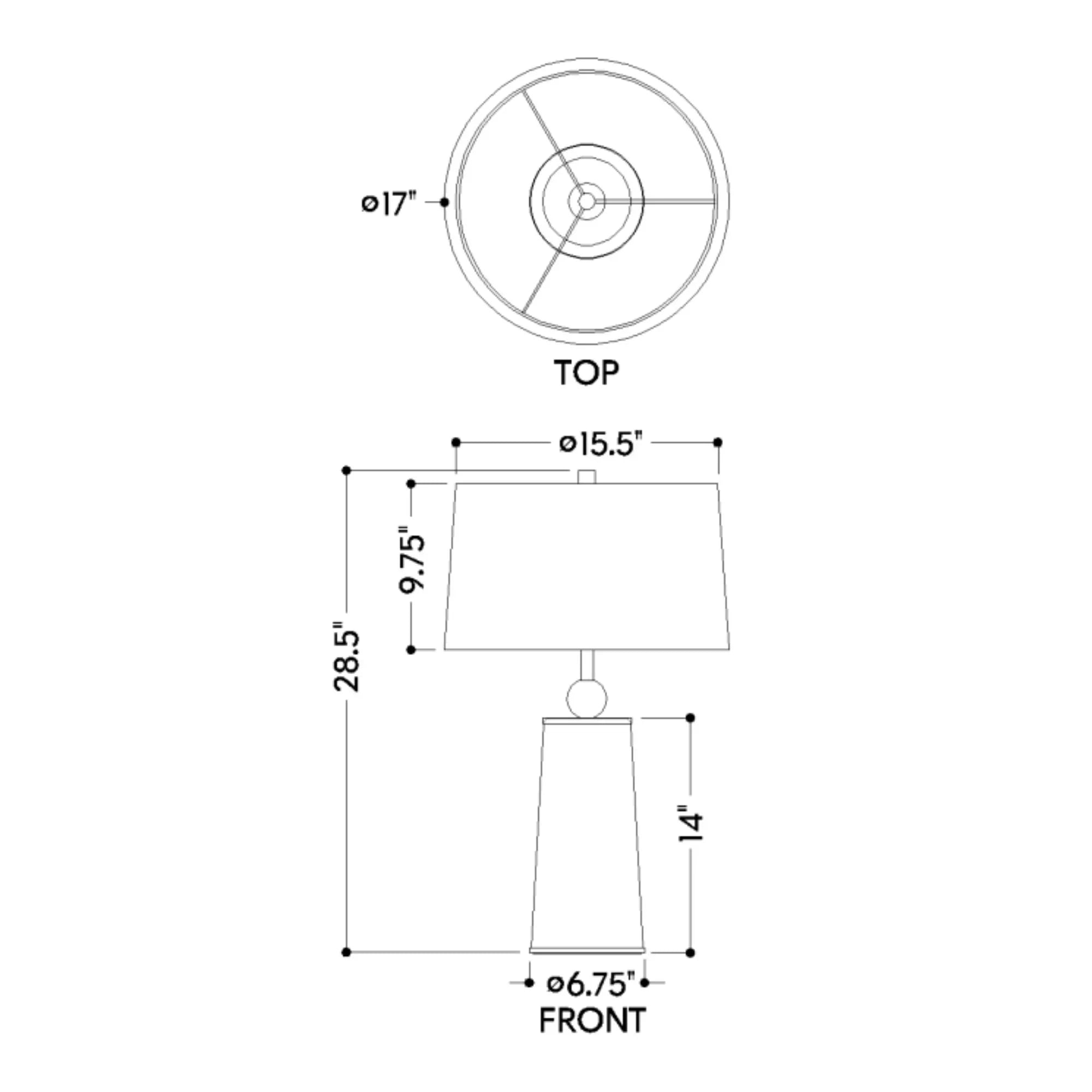 January 29" Table Lamp, Aged Brass Finish