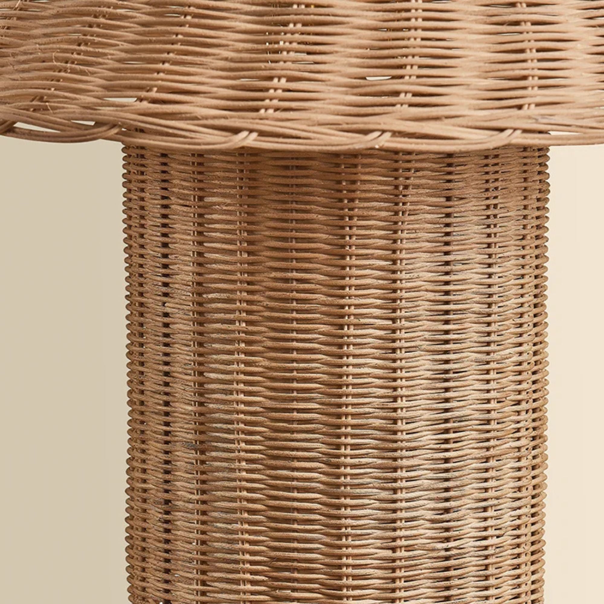 Mitzi Jeanette Table Lamp, 21.5 in. Height, Aged Brass with Natural Woven Shade