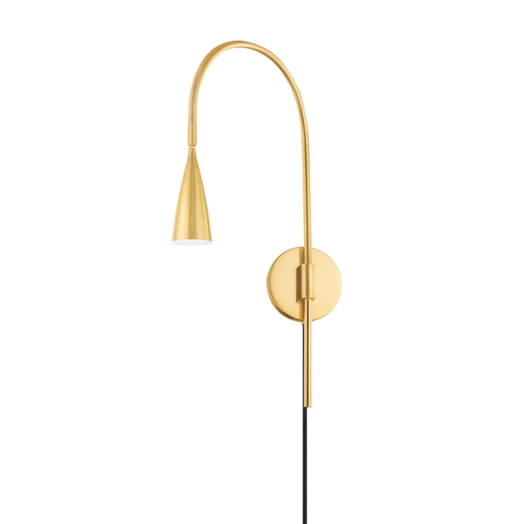 Jenica 22" Wall Sconce, Aged Brass Finish
