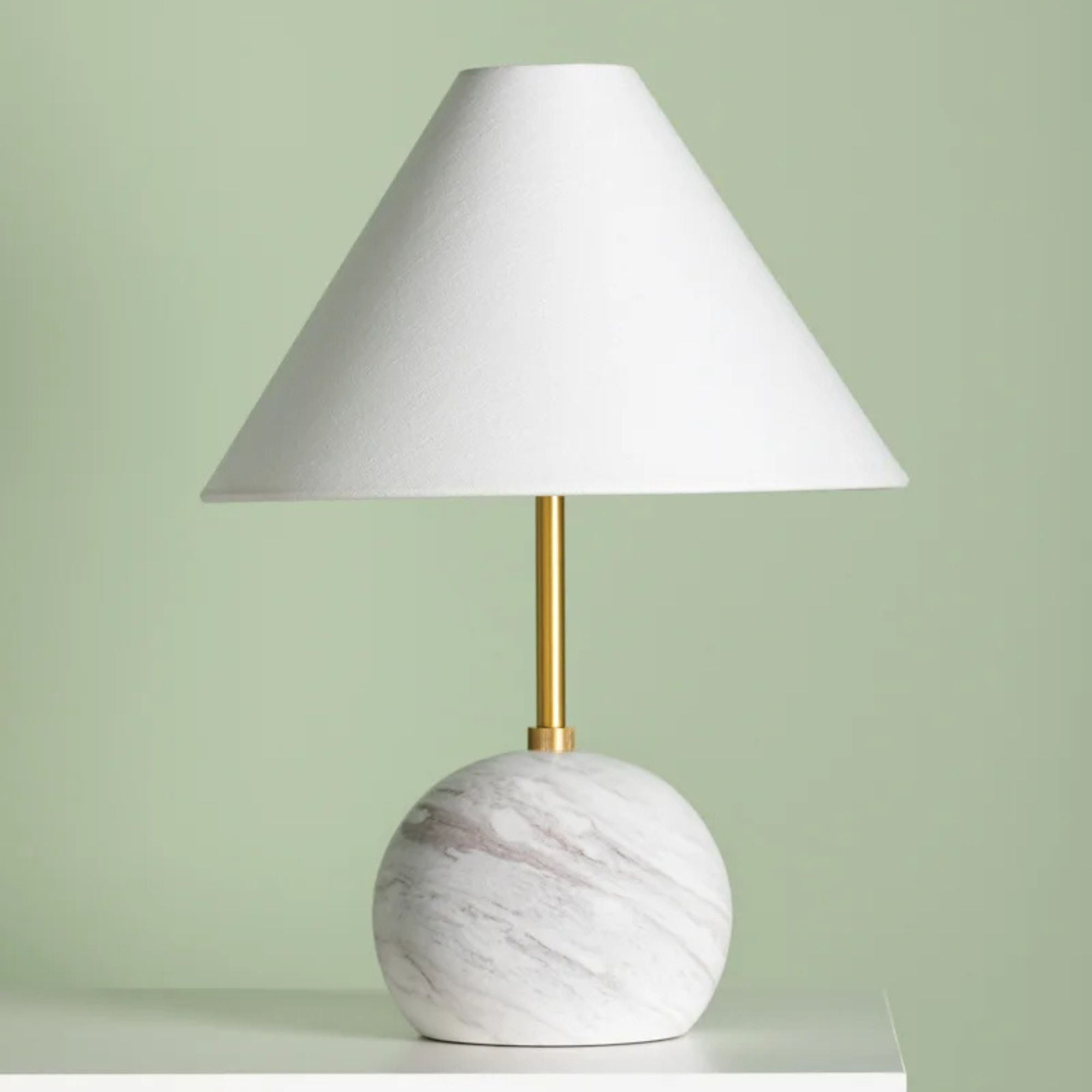 Jewel 16" Table Lamp, Aged Brass Finish